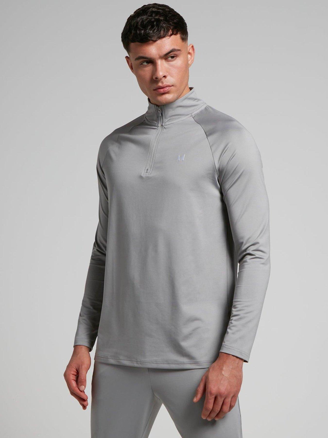 MyProtein Mens Training Essentials 1/4 Zip, Grey, Size S, Men