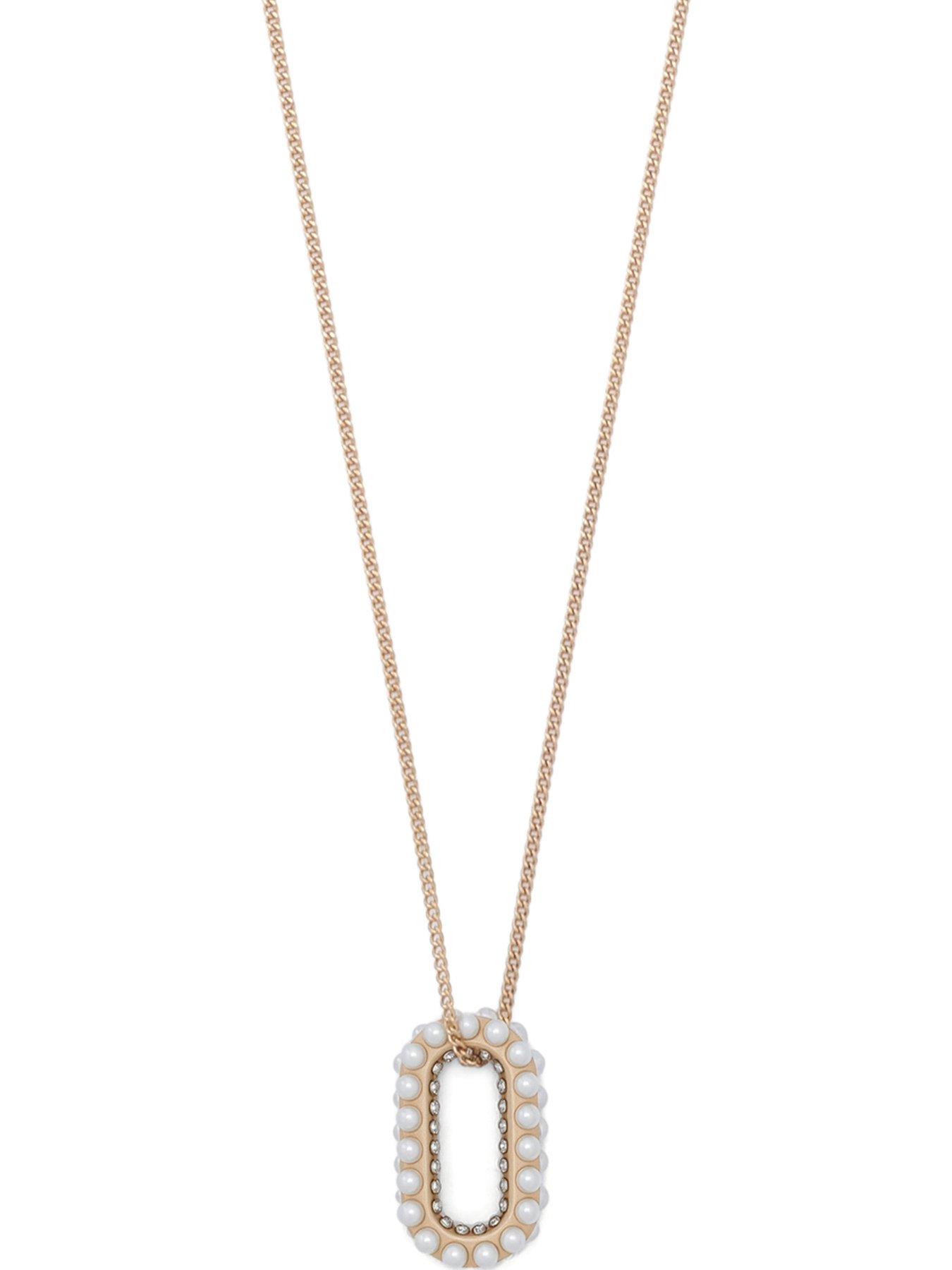 AllSaints Pearl Halo Necklace - Gold