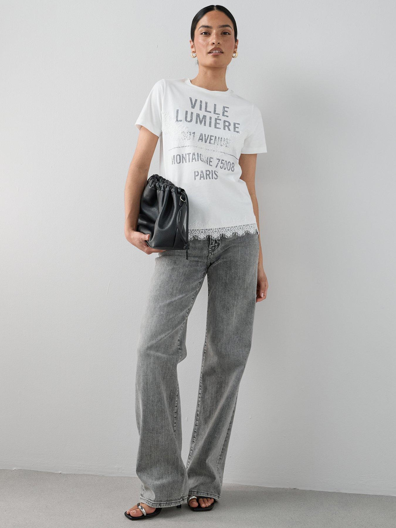 Image 3 of 6 of The Very Collection Lace Graphic Tshirt