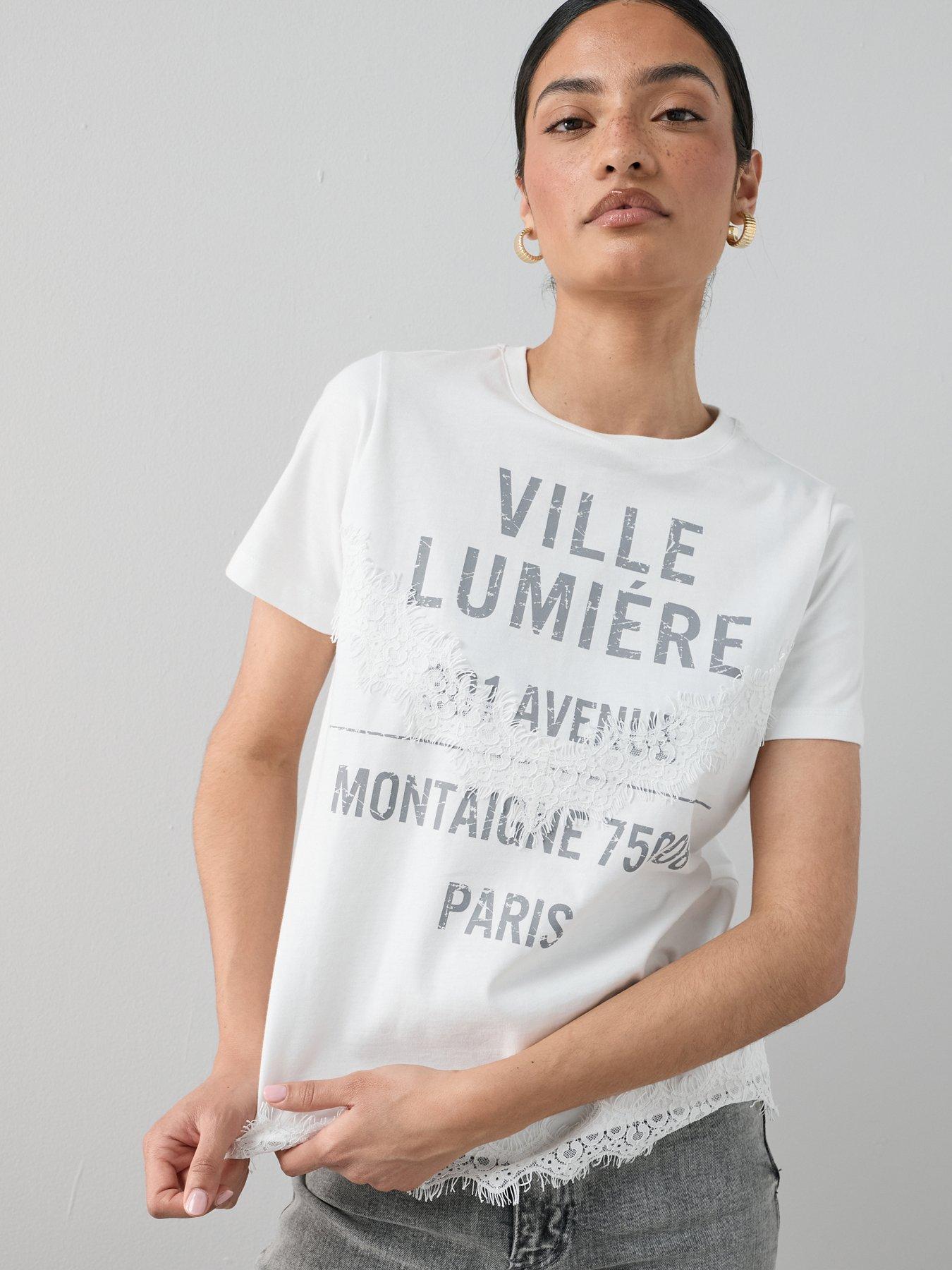 Image 5 of 6 of The Very Collection Lace Graphic Tshirt