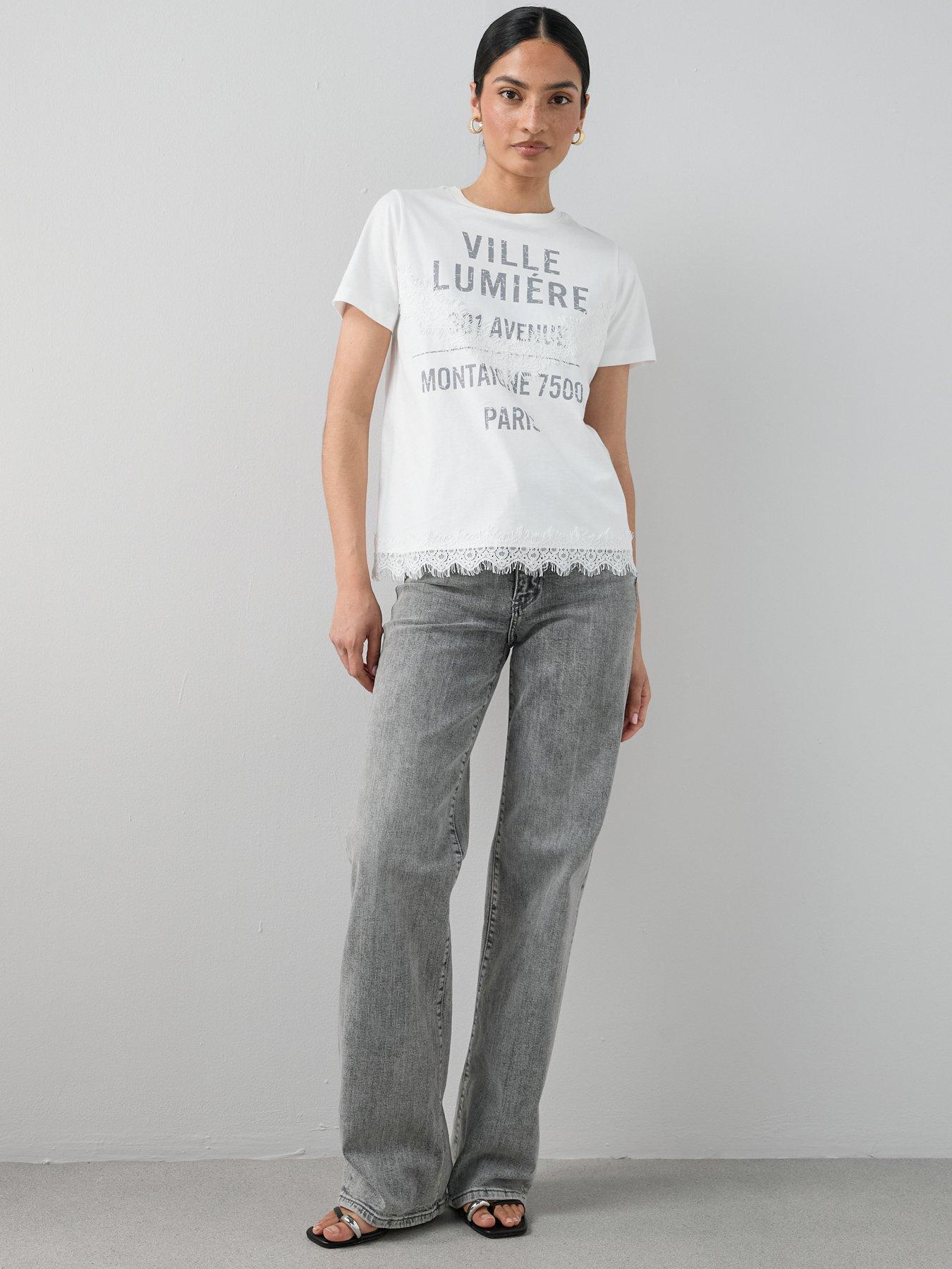 Image 6 of 6 of The Very Collection Lace Graphic Tshirt
