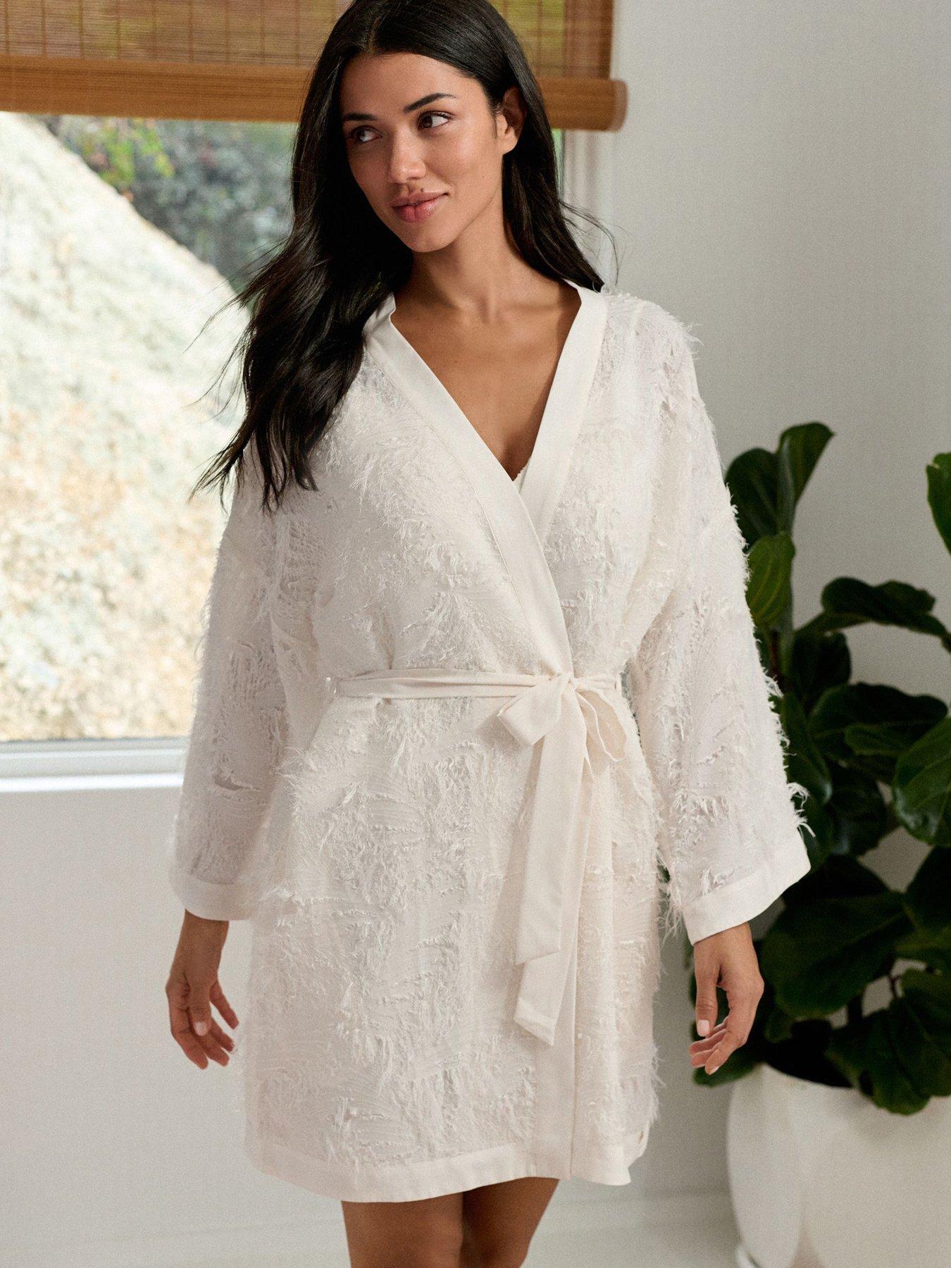 B By Ted Baker Feather Bridal Robe - Ivory