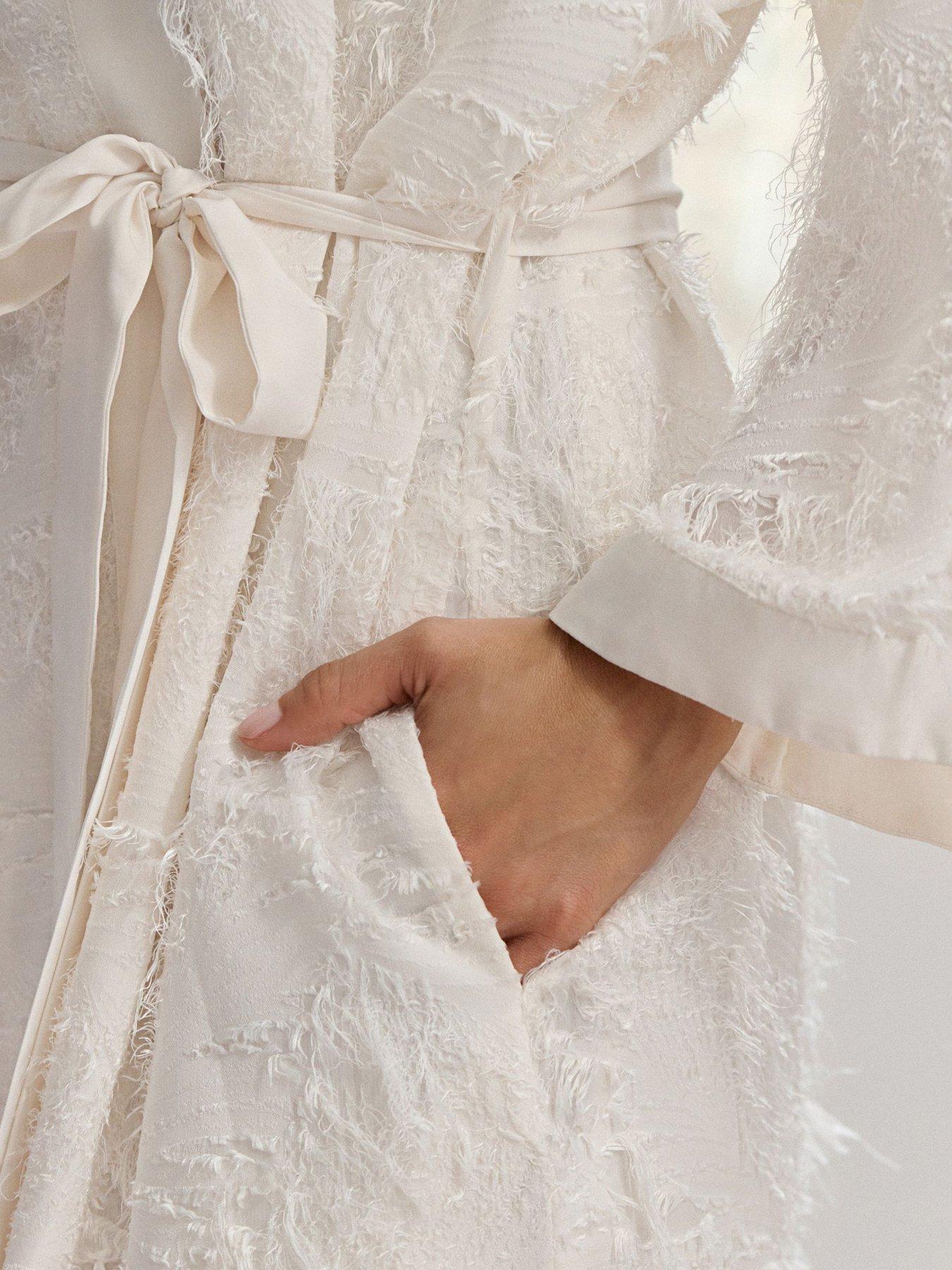 Image 5 of 7 of B By Ted Baker Feather Bridal Robe - Ivory