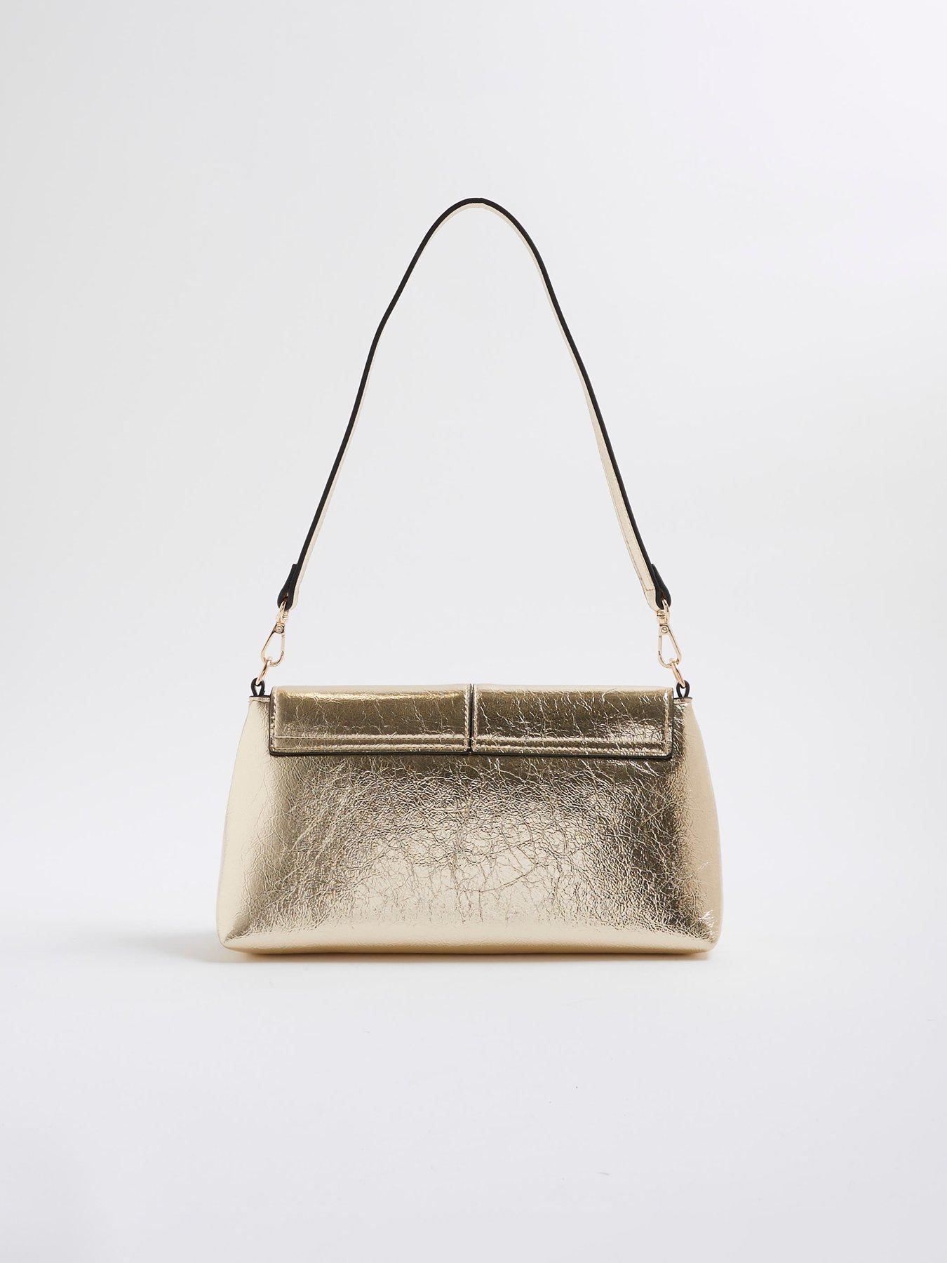 Image 4 of 6 of River Island Bar Front Clutch - Gold