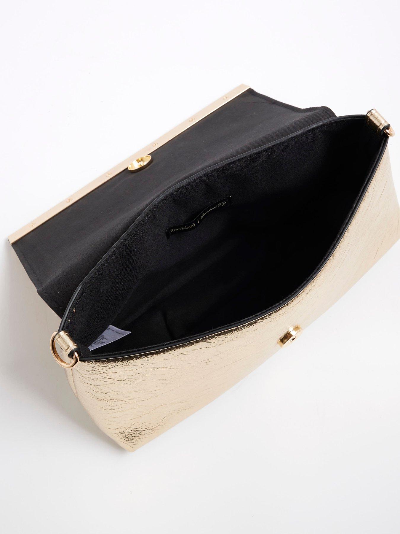 Image 5 of 6 of River Island Bar Front Clutch - Gold