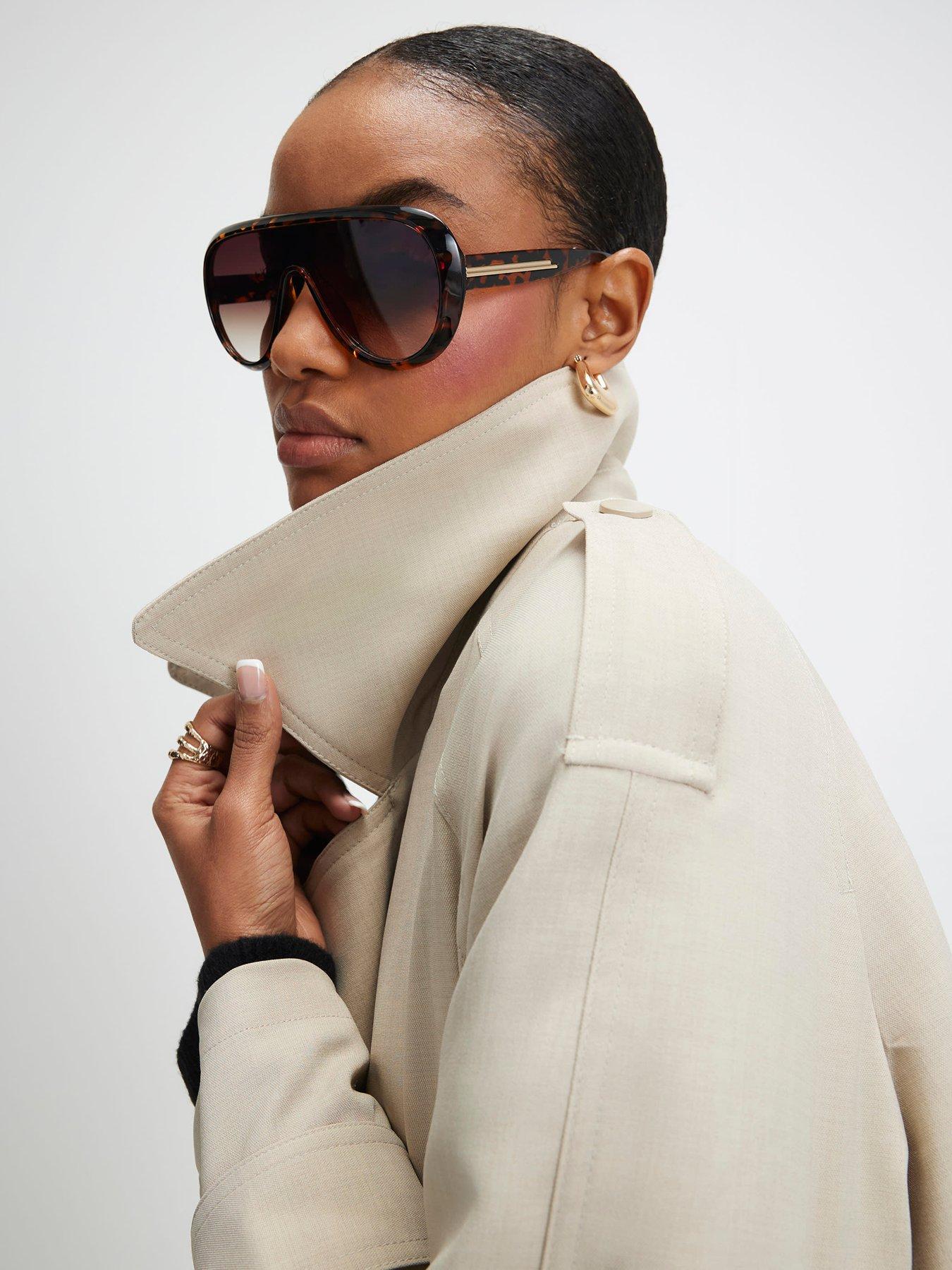 Image 4 of 4 of River Island Collared Long Sleeve Trench Coat- Cream