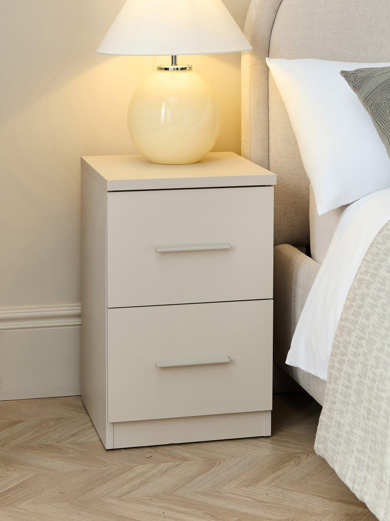 Image 1 of 7 of The Very Collection Murcia 2 Drawer Bedside - Oatmeal