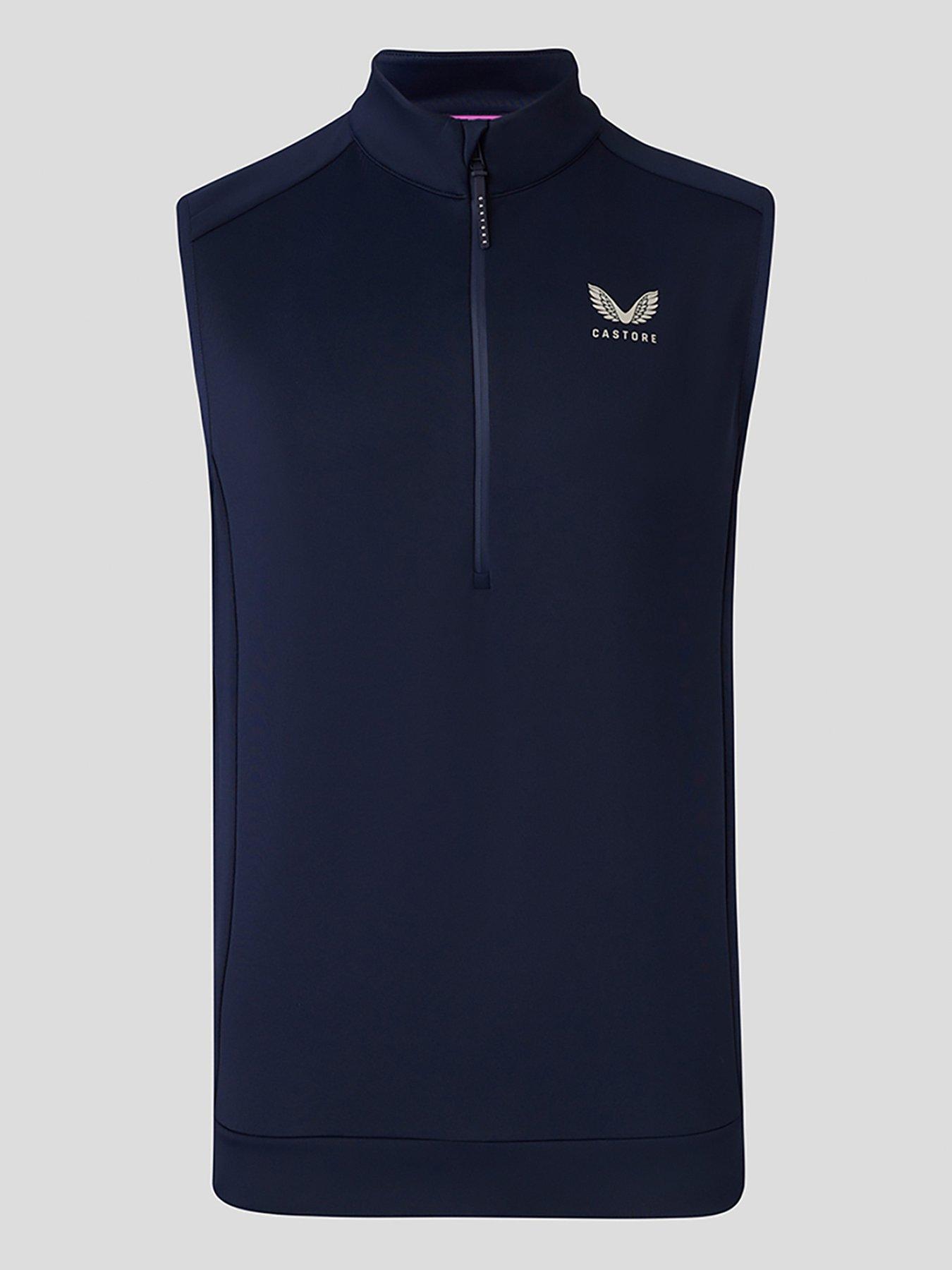 Castore: Mens Golf Flex 1/2 Zip Gilet- Navy
