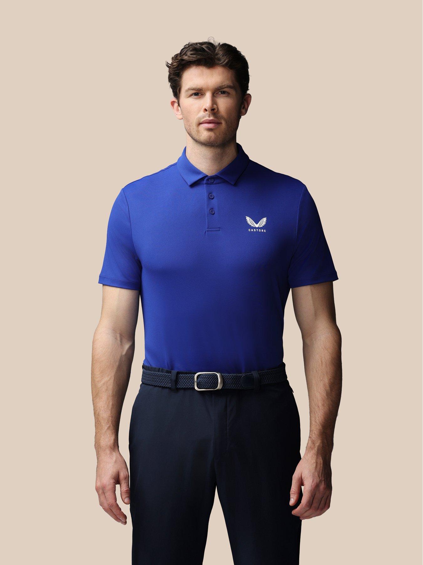 Image 1 of 7 of Castore Mens Golf Essential Polo - Dark Blue
