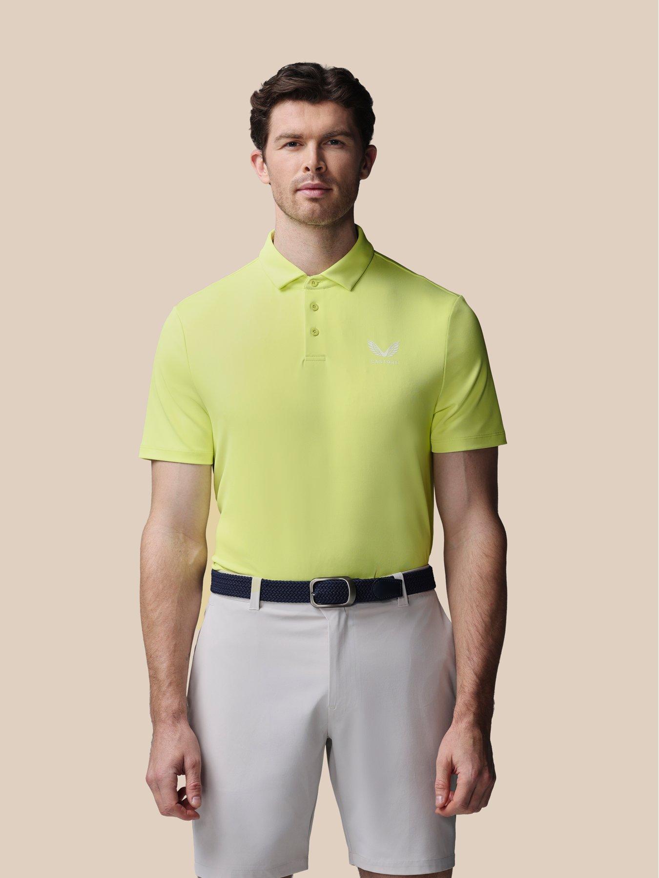 Castore Mens Golf Essential Polo - Lime