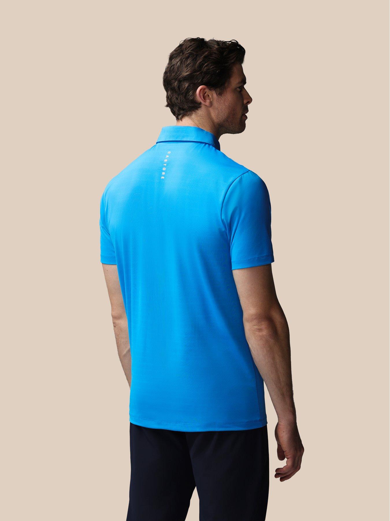 Image 2 of 7 of Castore Mens Striped Polo- Ibiza - Blue