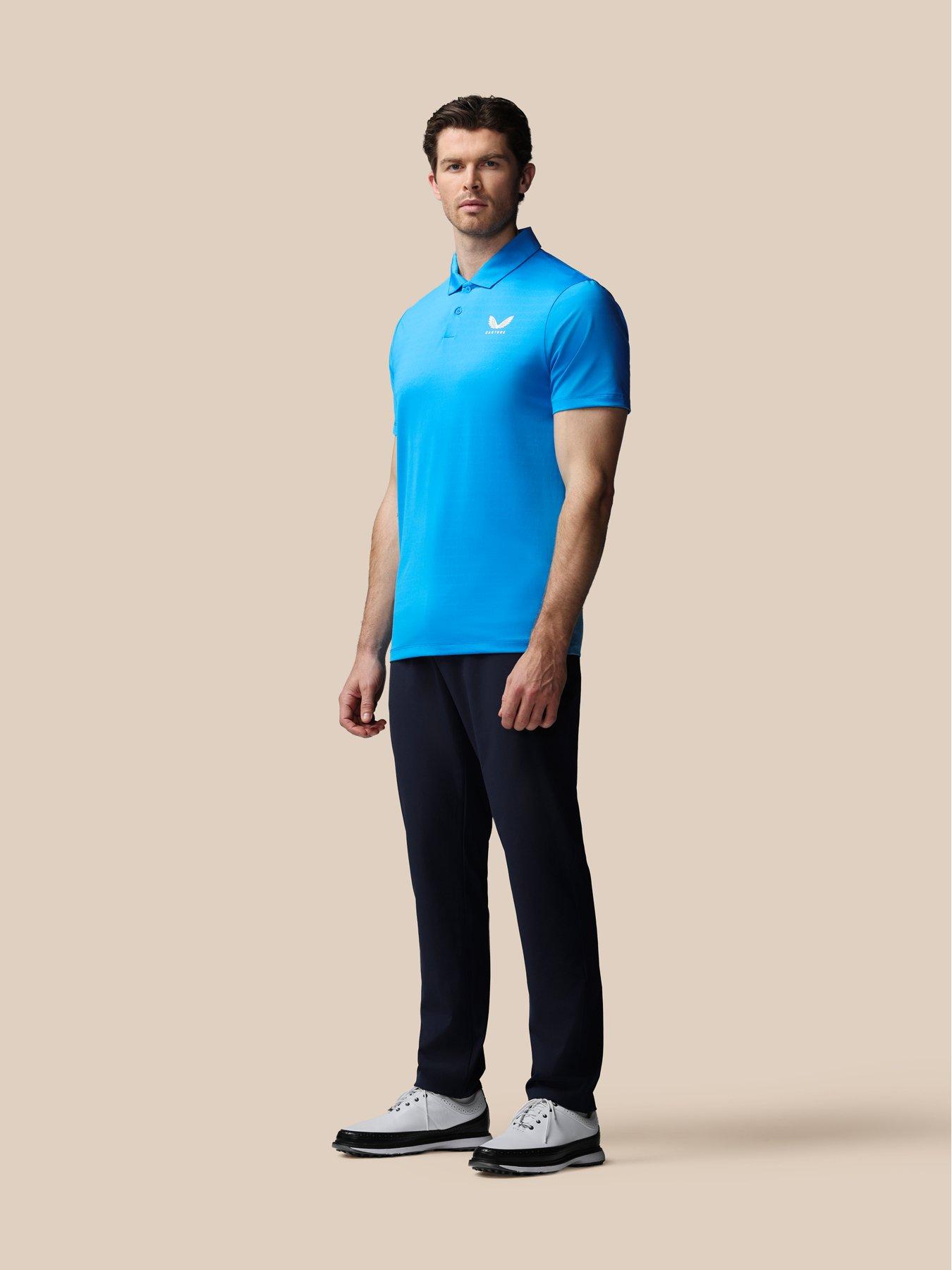 Image 3 of 7 of Castore Mens Striped Polo- Ibiza - Blue