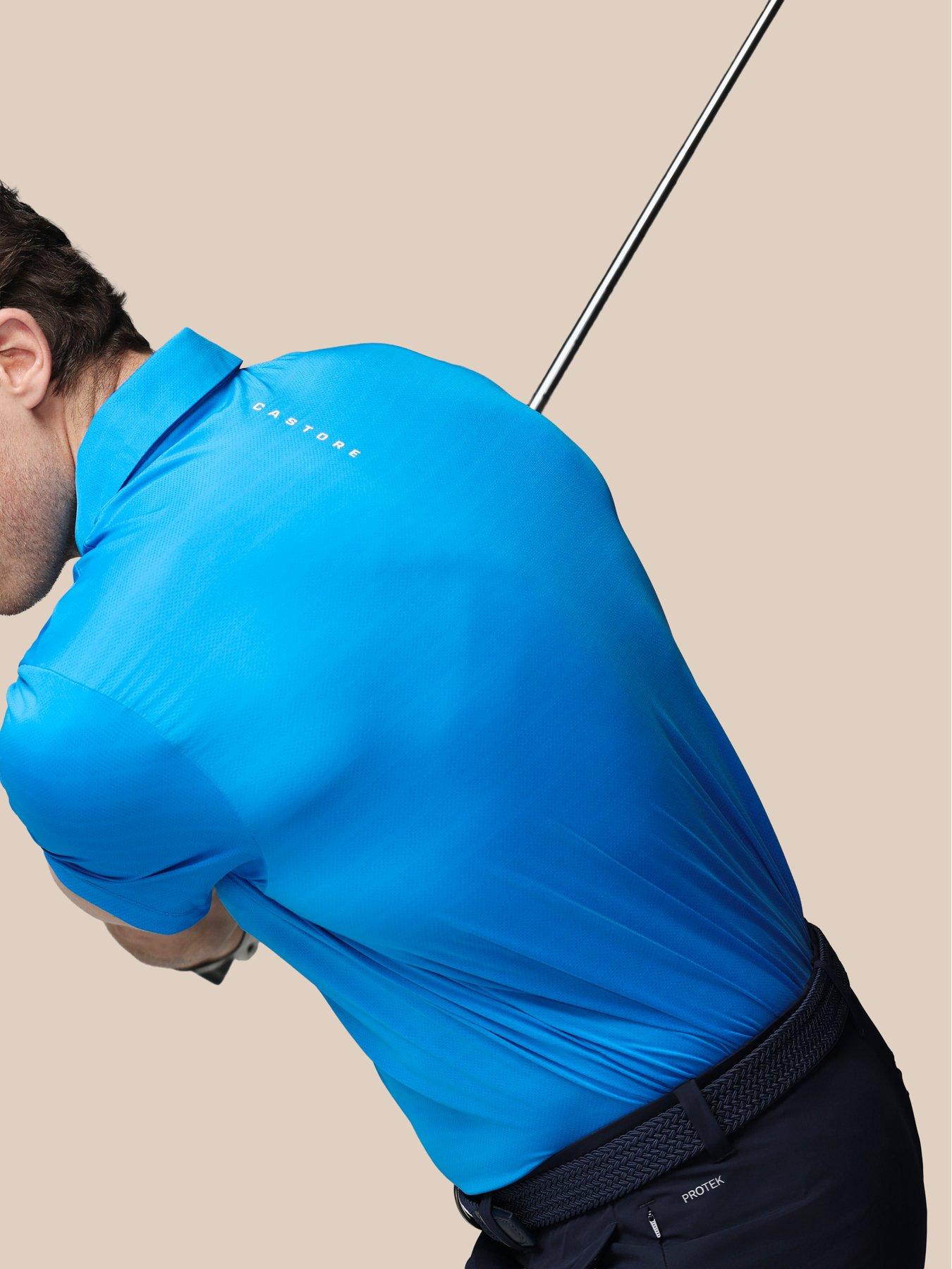 Image 7 of 7 of Castore Mens Striped Polo- Ibiza - Blue