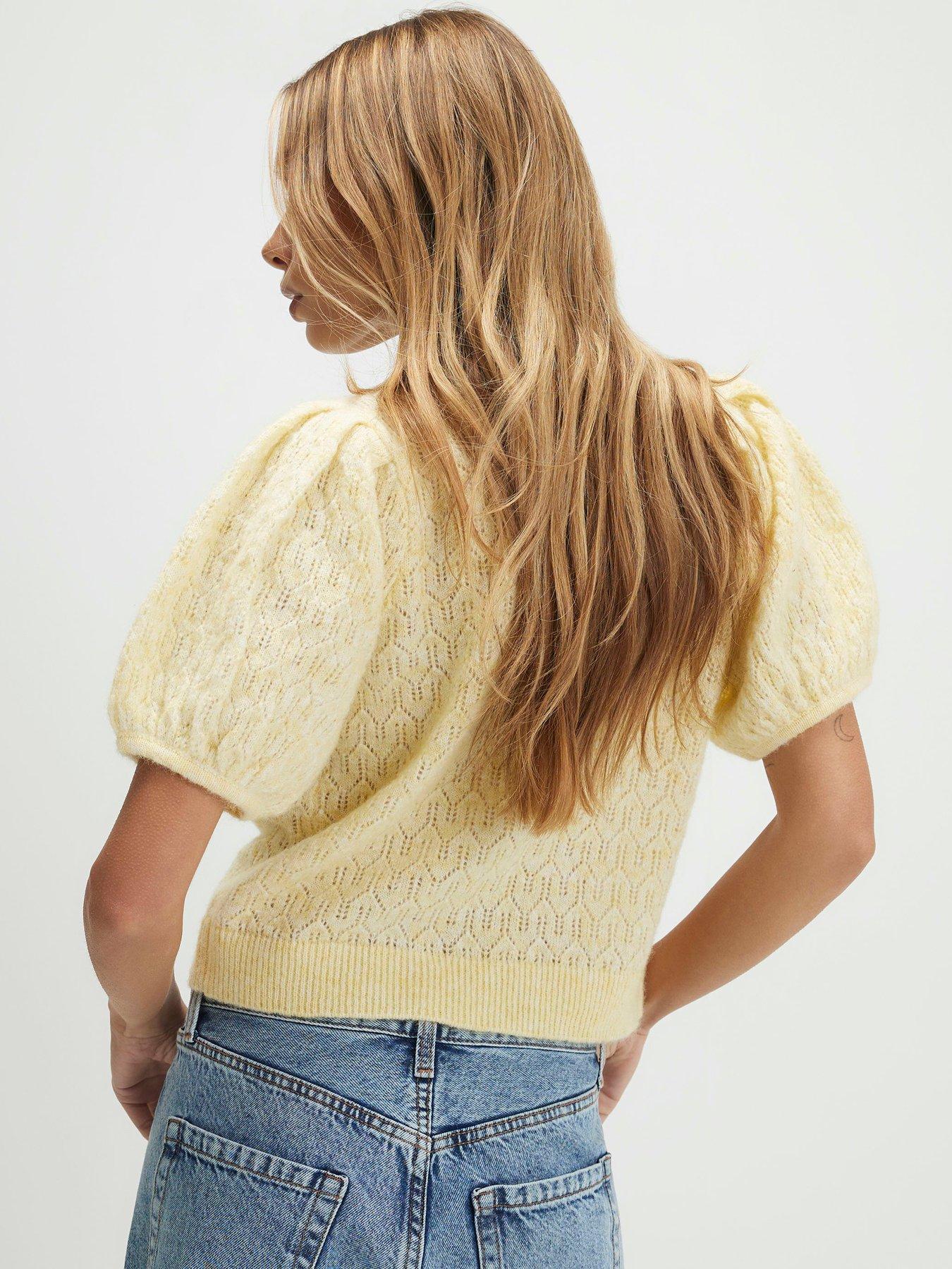 Image 2 of 4 of River Island Bubble Cardigan - Yellow