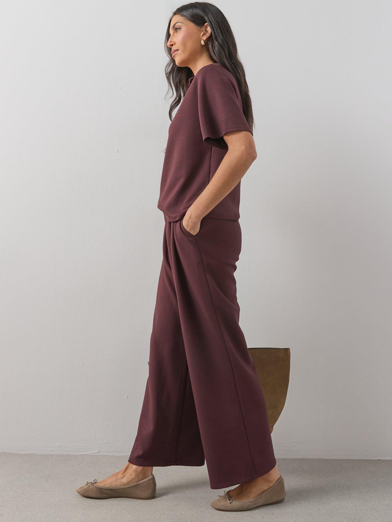 Image 5 of 6 of The Very Collection Soft Touch Smart Trouser Co-Ord - Brown