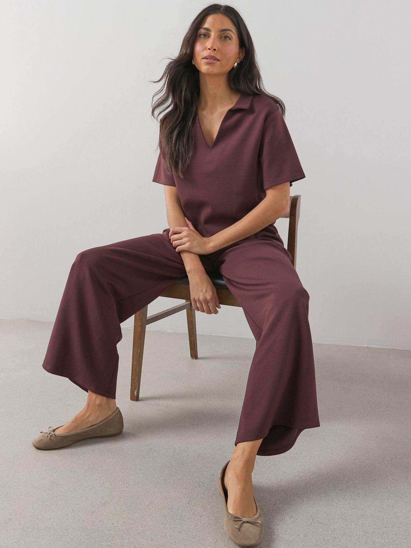 Image 6 of 6 of The Very Collection Soft Touch Smart Trouser Co-Ord - Brown