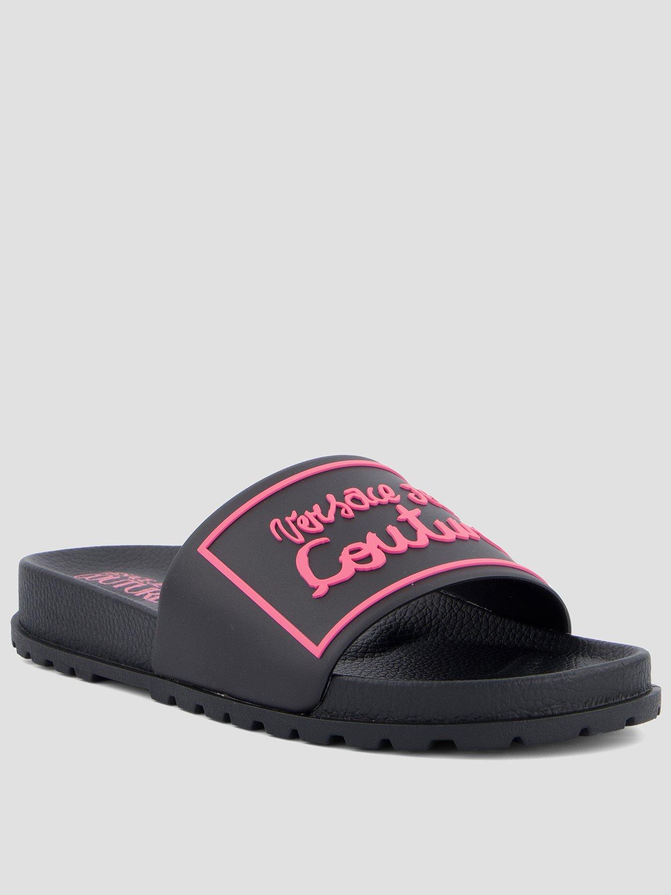 Versace Jeans Couture Big Logo Slider - Black