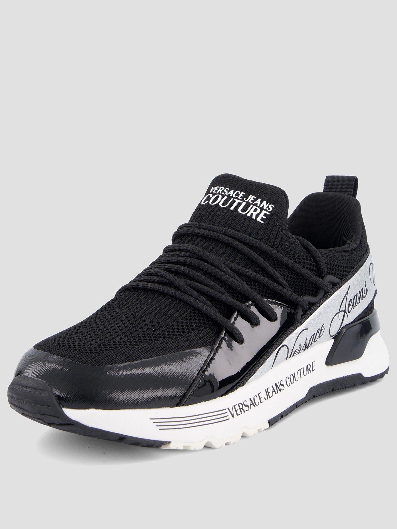 Image 2 of 8 of Versace Jeans Couture Knitted Mesh Runner - Black