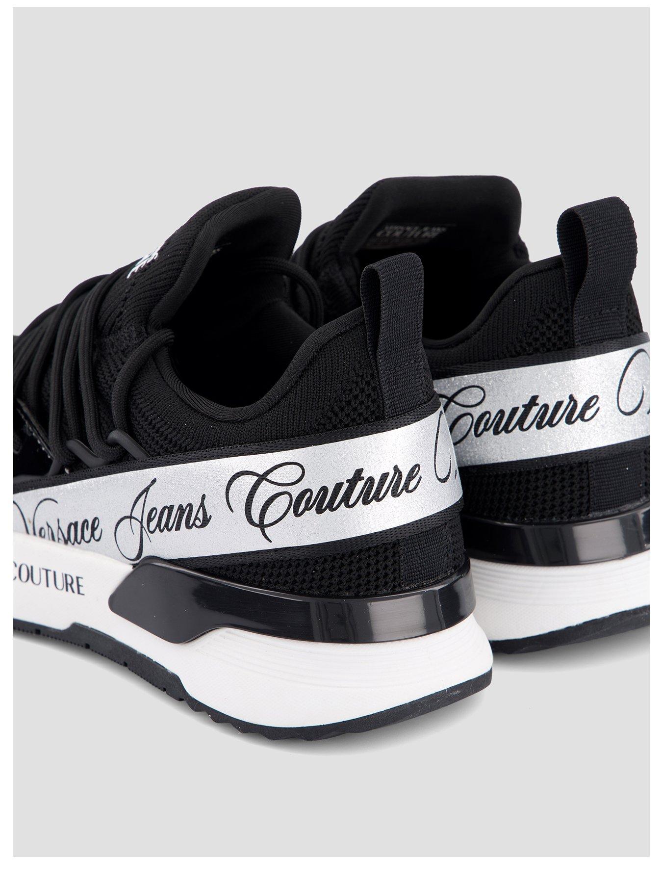 Image 3 of 8 of Versace Jeans Couture Knitted Mesh Runner - Black