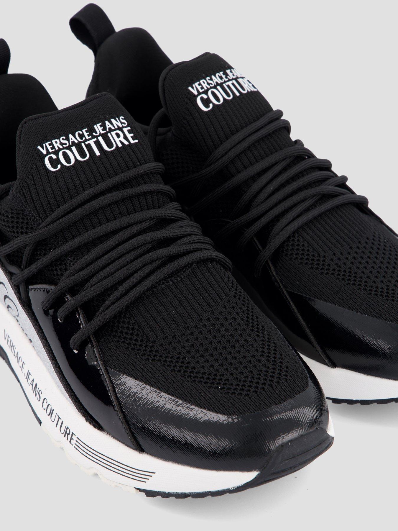 Image 6 of 8 of Versace Jeans Couture Knitted Mesh Runner - Black
