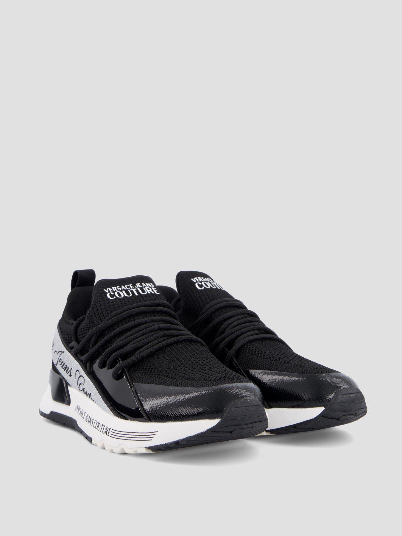 Image 7 of 8 of Versace Jeans Couture Knitted Mesh Runner - Black