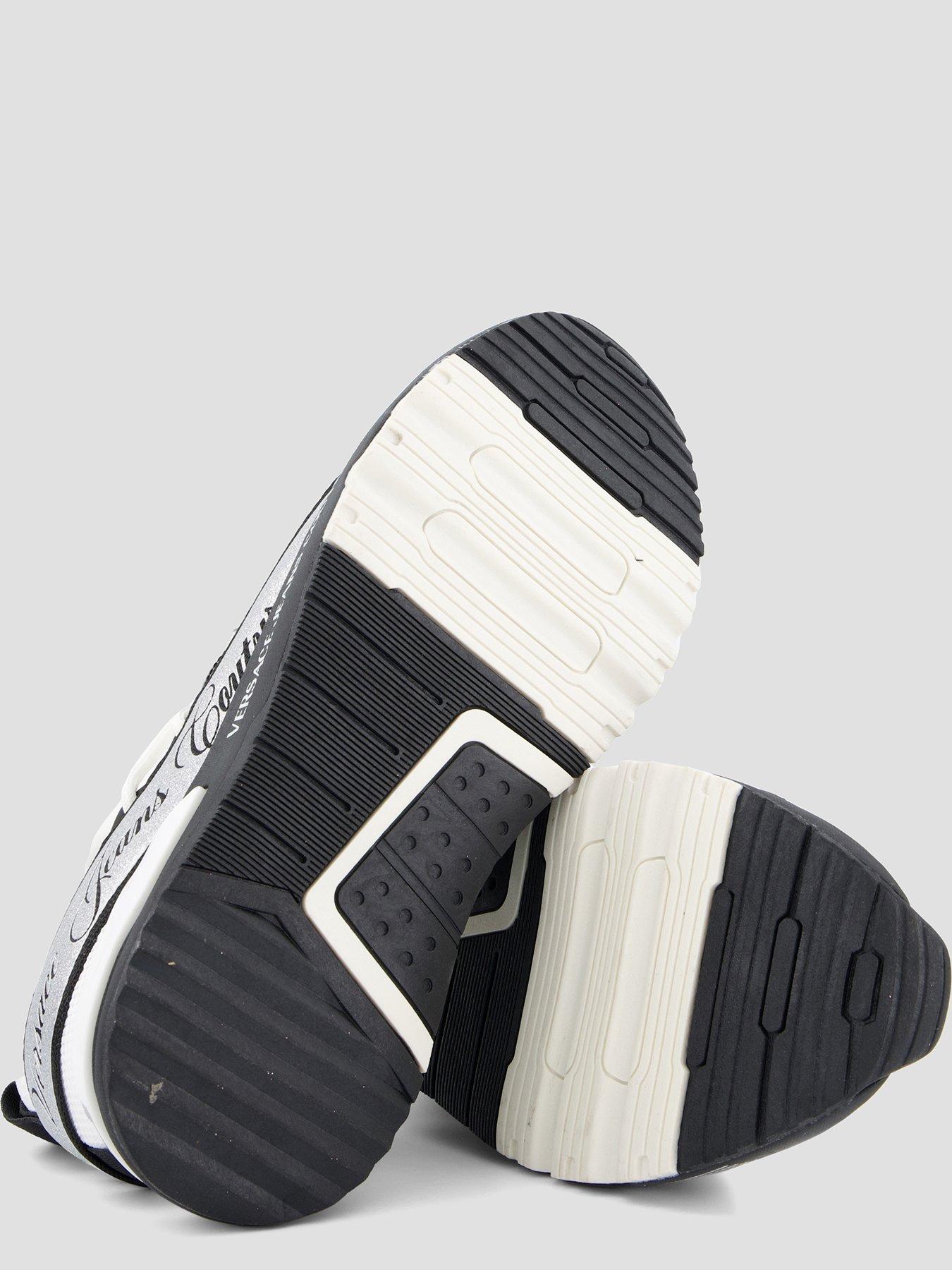 Image 4 of 7 of Versace Jeans Couture Logo Mesh Runner Trainers - White