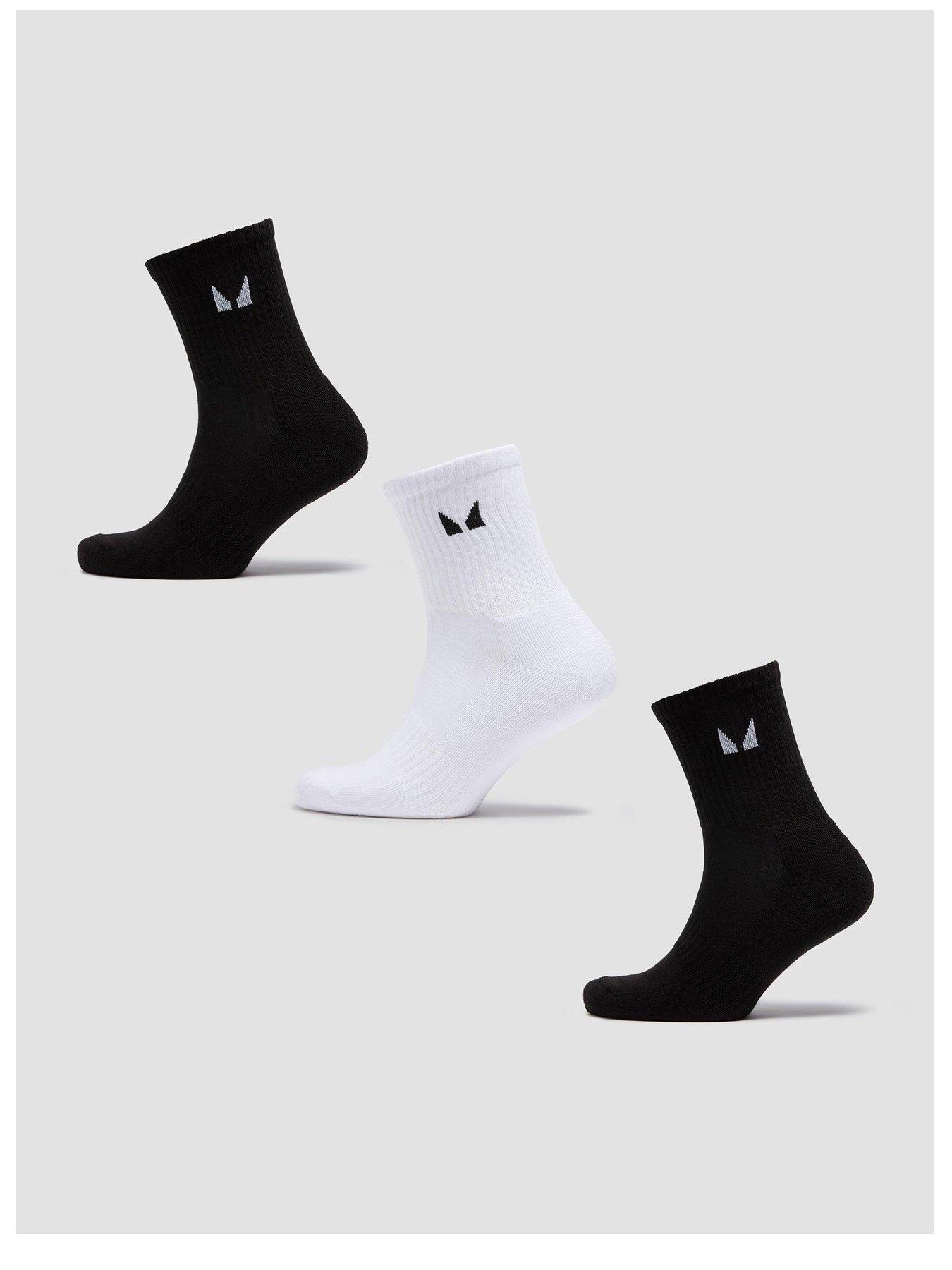 myprotein-unisex-crew-socks-3-pack-blackwhite