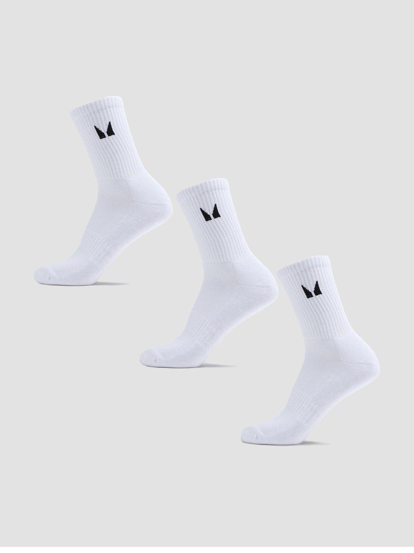MyProtein Unisex Crew Socks (3 Pack) - White