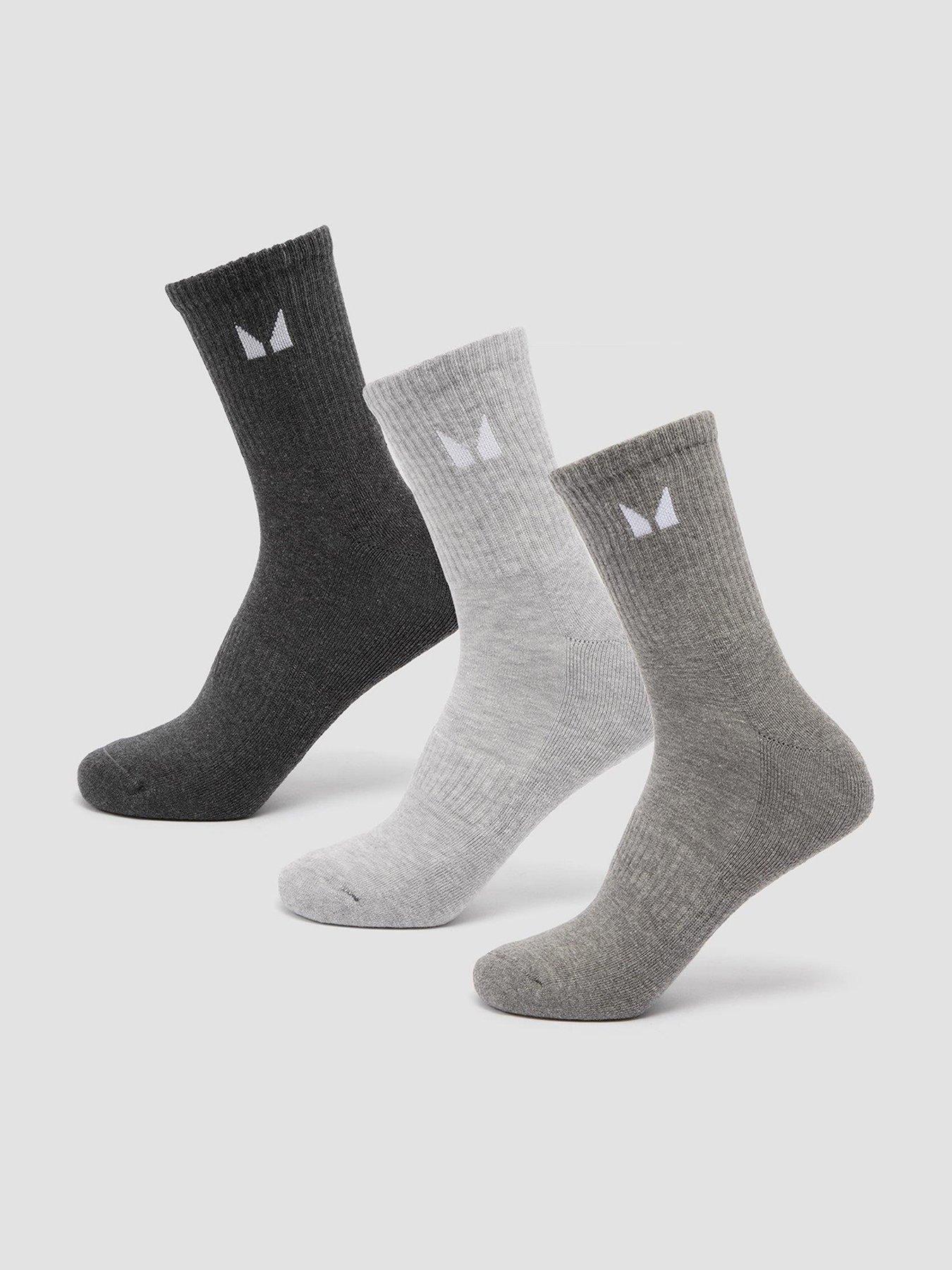 MyProtein Unisex Crew Socks (3 Pack) - Grey