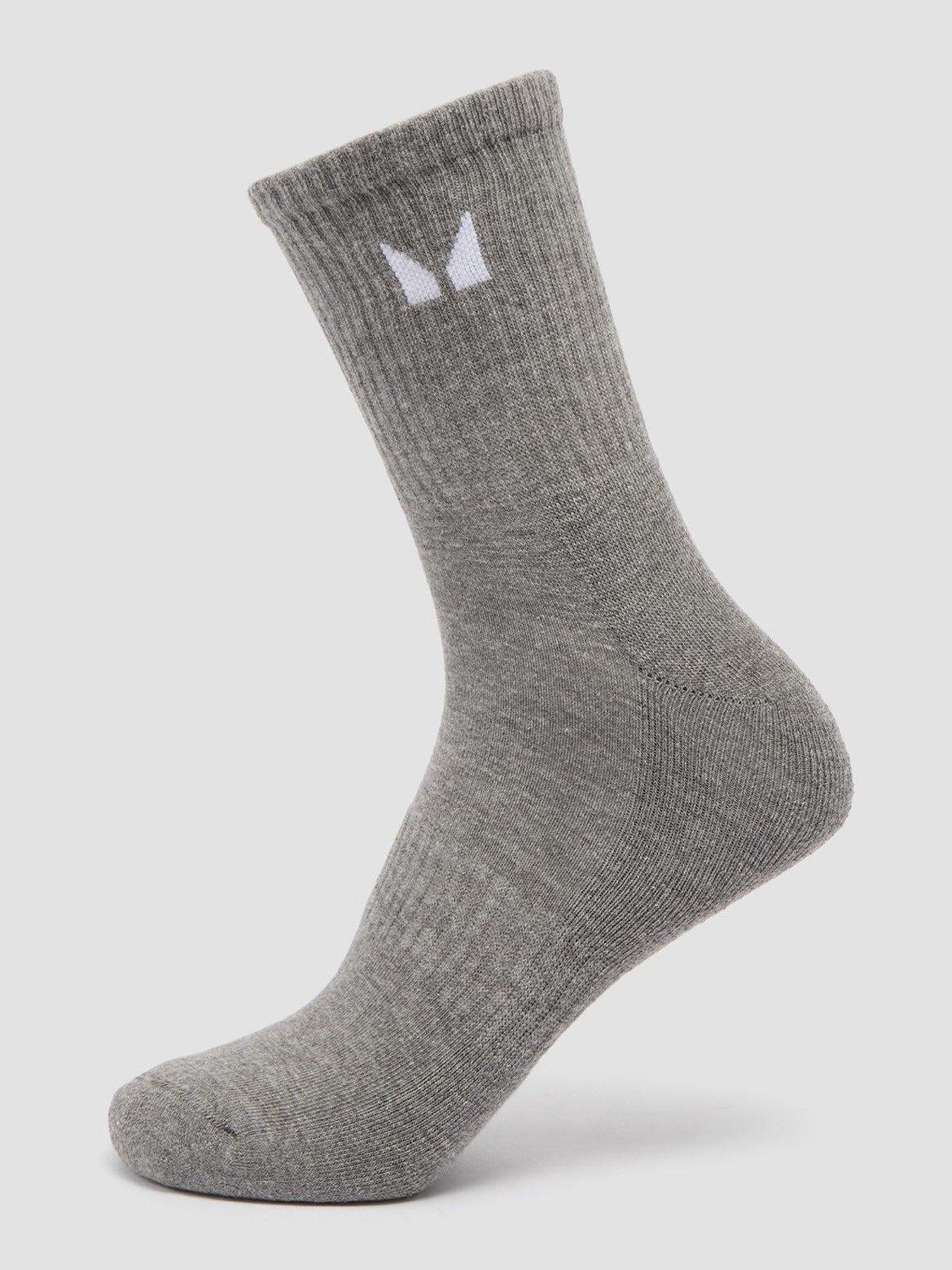 Image 2 of 3 of MyProtein Unisex Crew Socks (3 Pack) - Grey