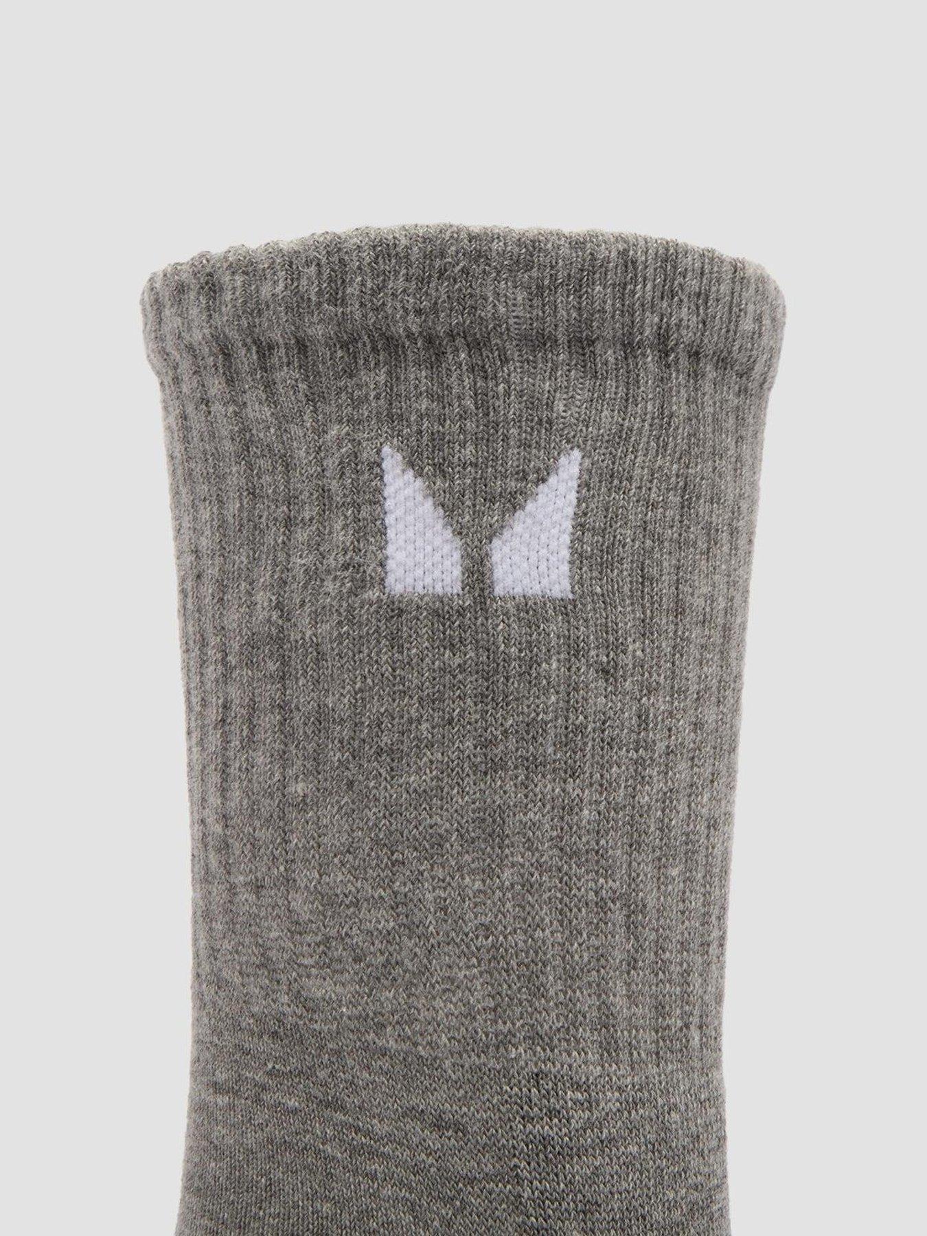 Image 3 of 3 of MyProtein Unisex Crew Socks (3 Pack) - Grey