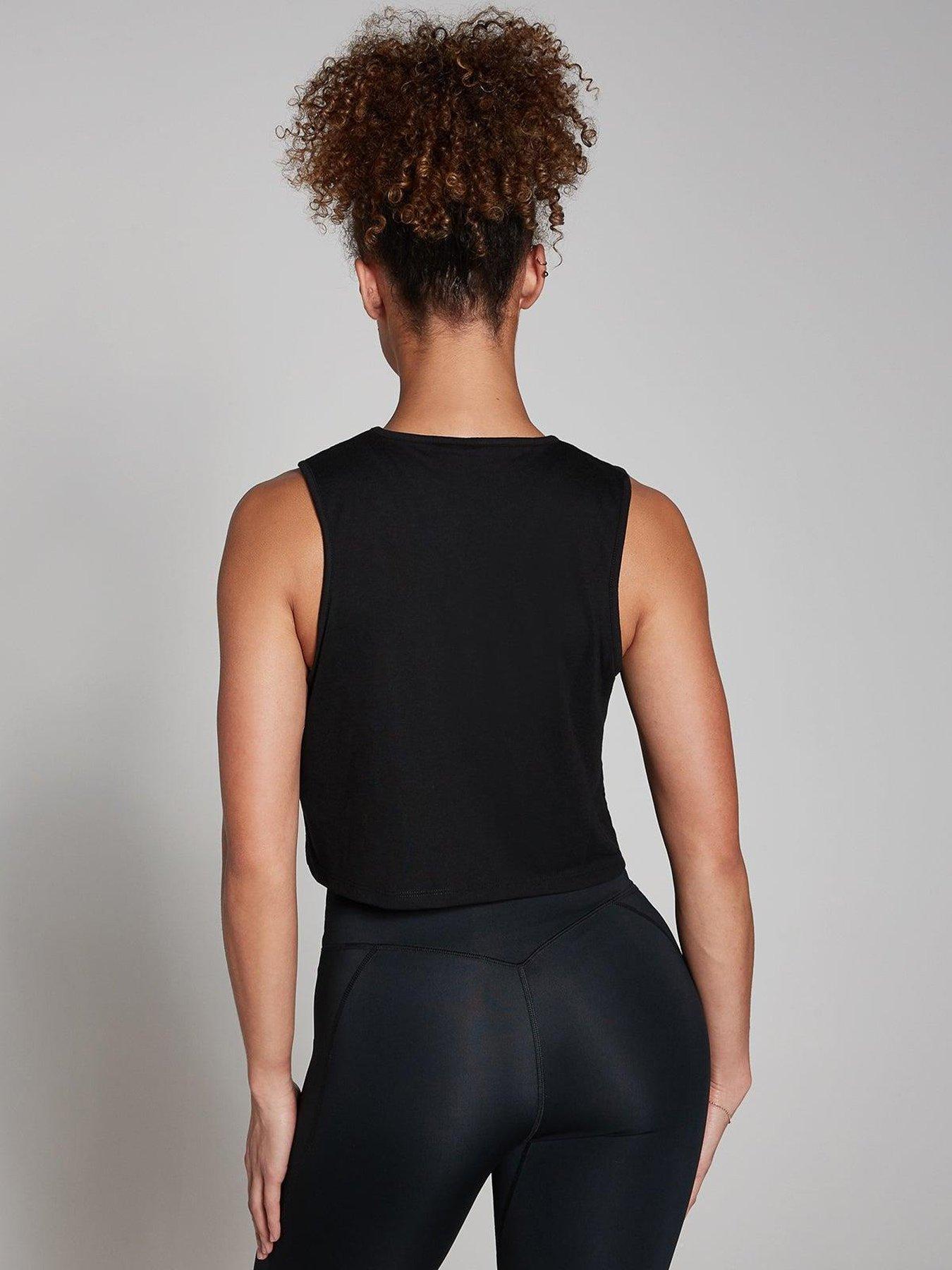 Image 2 of 4 of MyProtein Womens Training Training Regular Fit Cropped Vest - Black