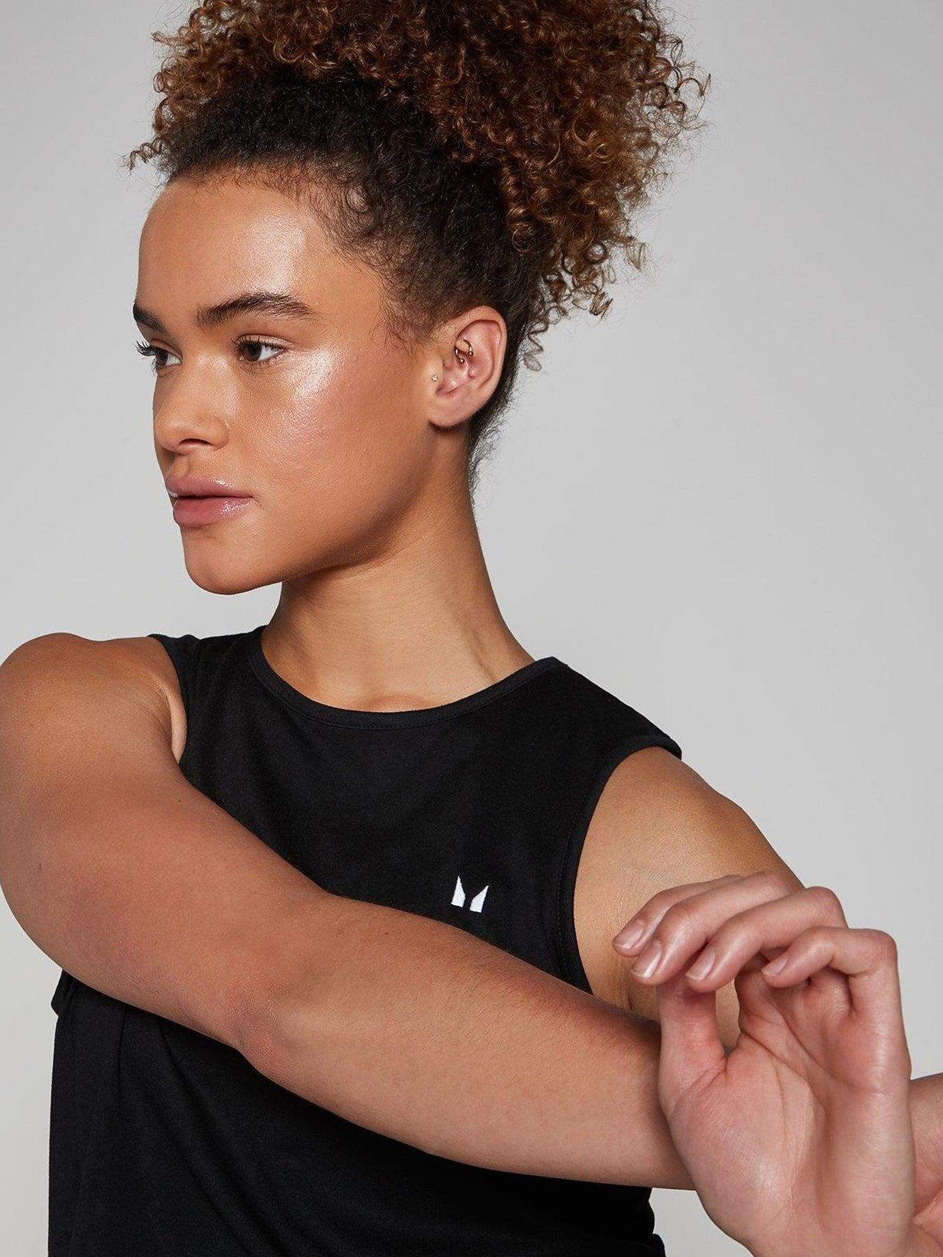 Image 4 of 4 of MyProtein Womens Training Training Regular Fit Cropped Vest - Black