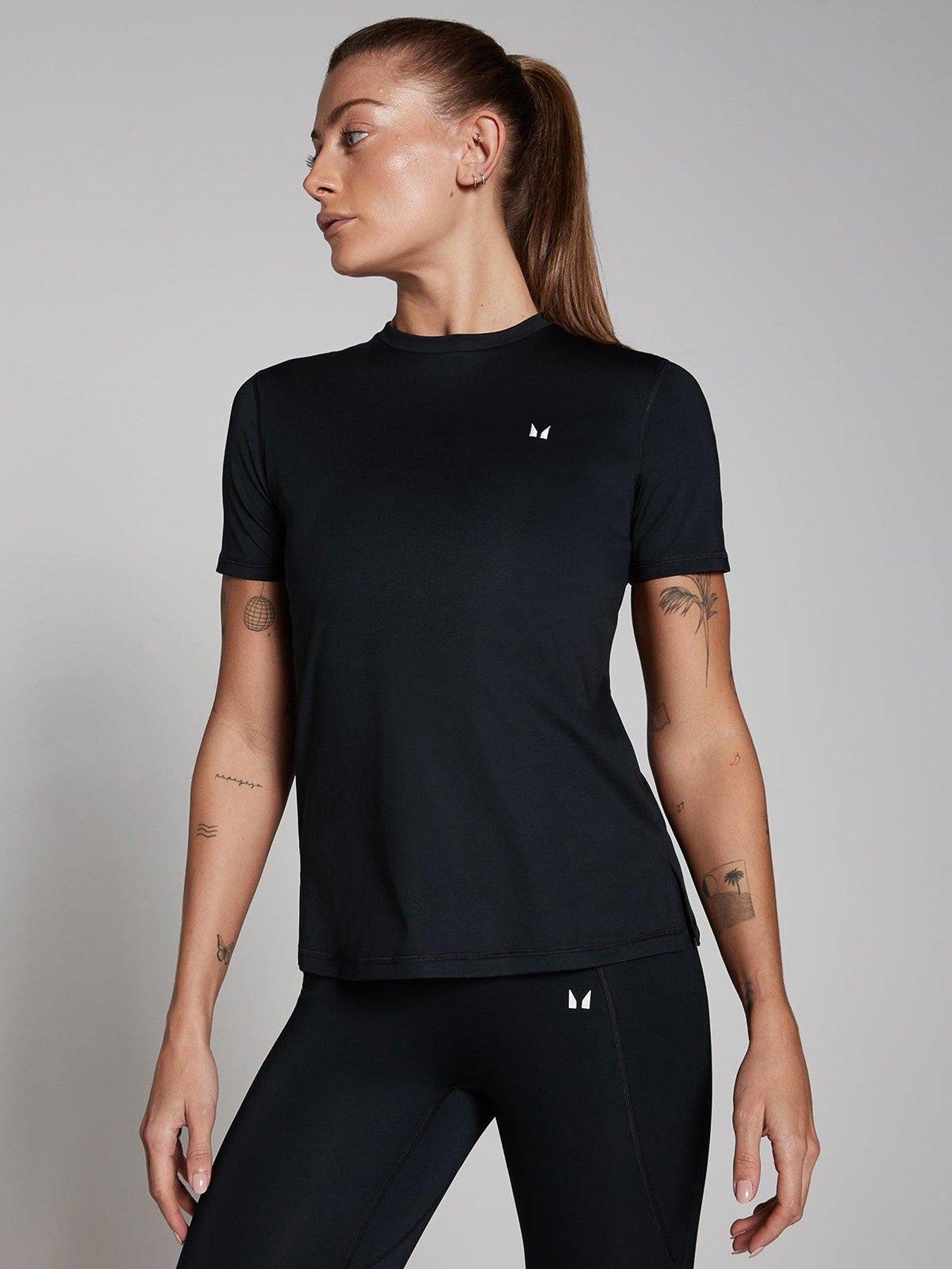 MyProtein Womens Training Regular Fit Short Sleeve Top - Black