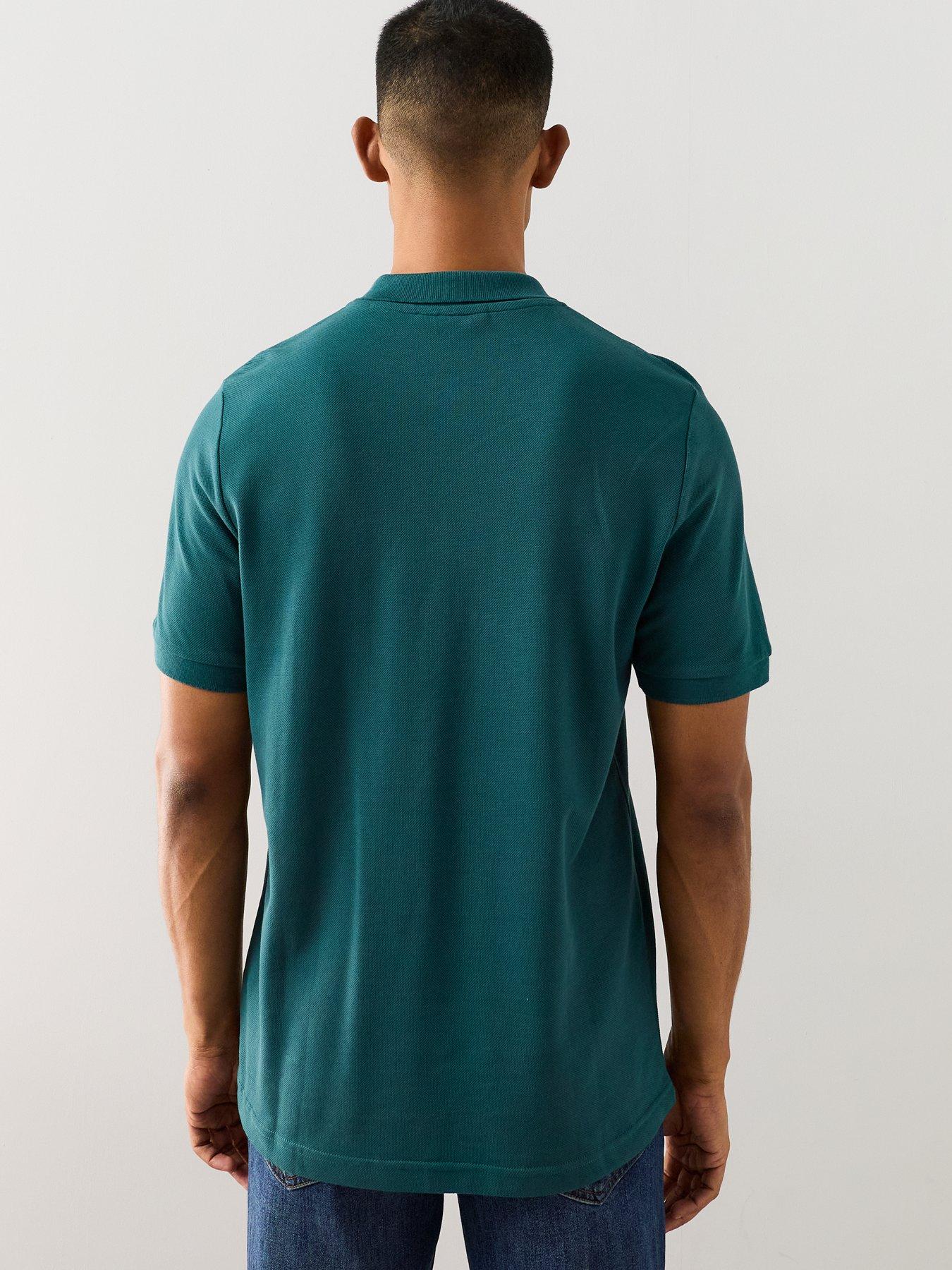 Image 2 of 7 of The Very Collection Short Sleeve Pique Polo Shirt - Teal Blue