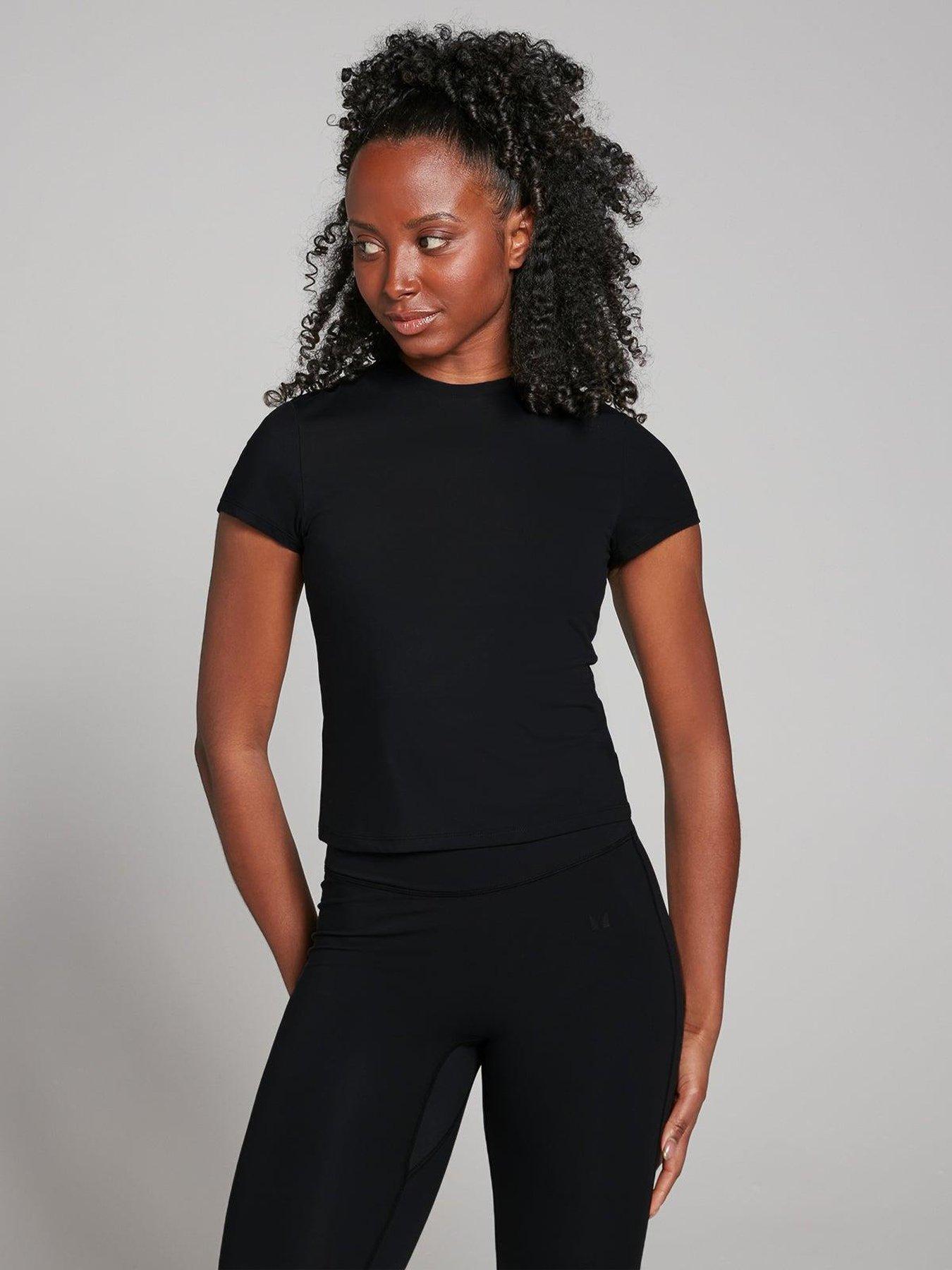 MyProtein Womens Training Basics Body Fit Short Sleeve - Black