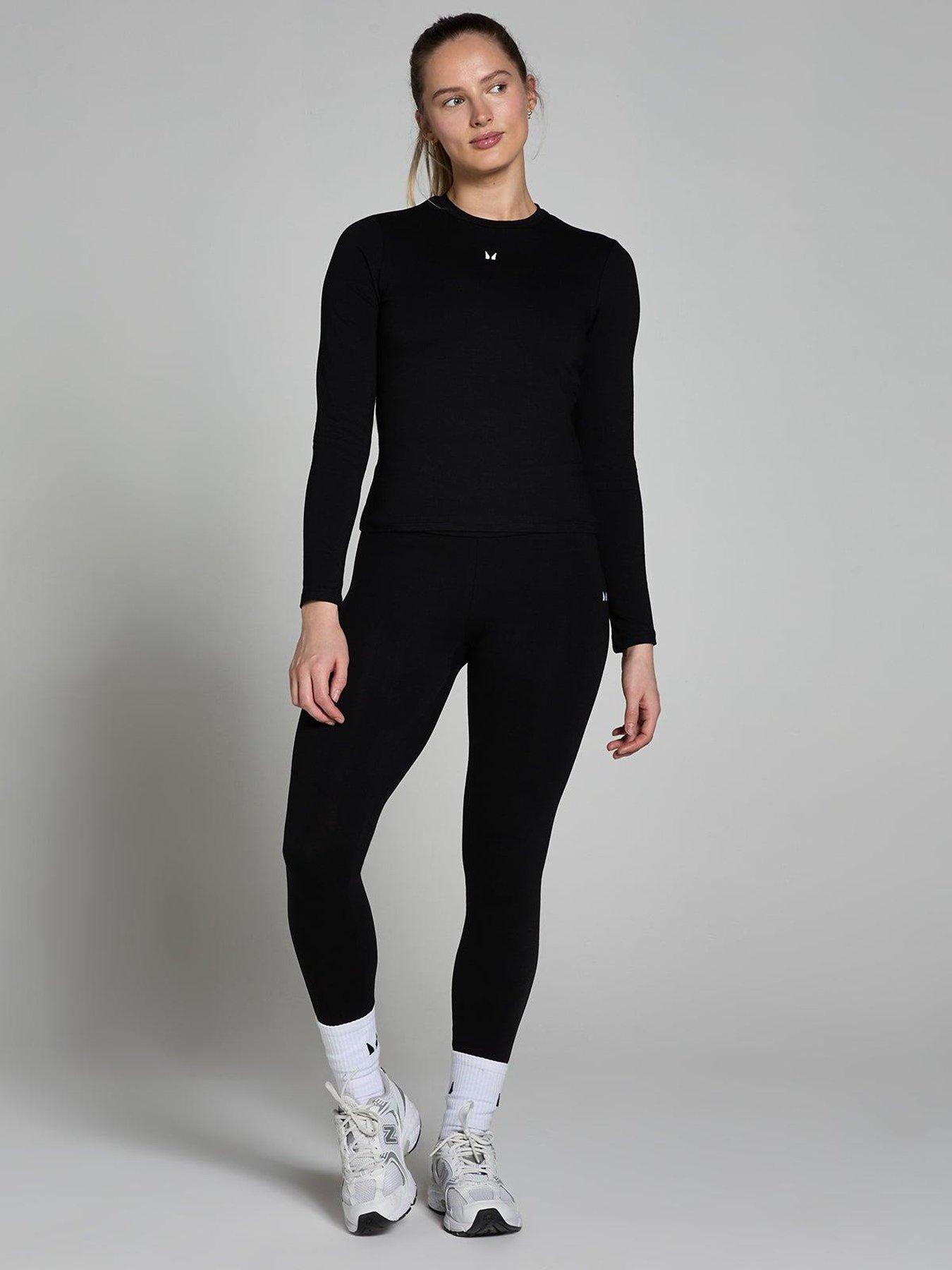 Image 3 of 4 of MyProtein Womens Training Basics Body Fit Long Sleeve - Black