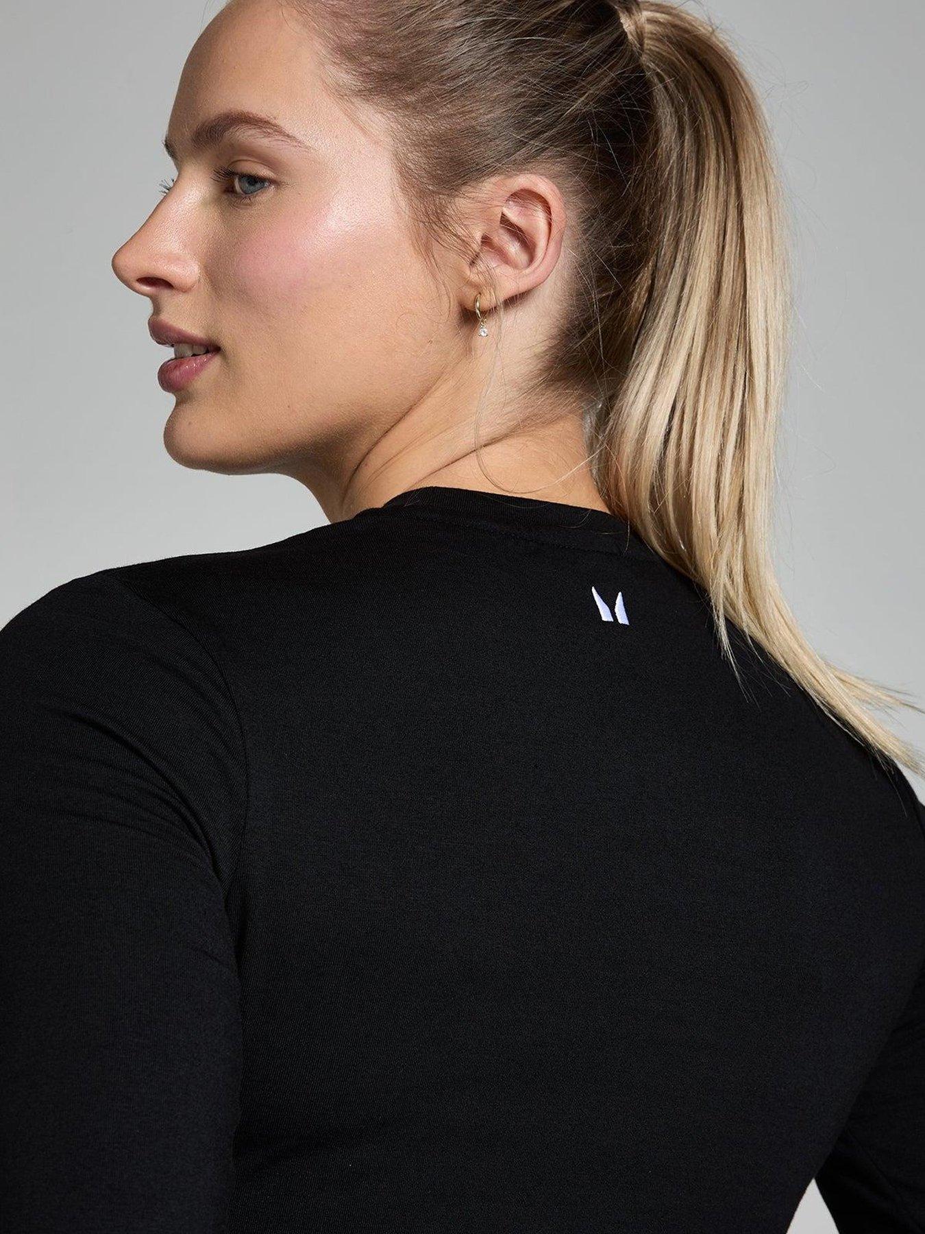 Image 4 of 4 of MyProtein Womens Training Basics Body Fit Long Sleeve - Black