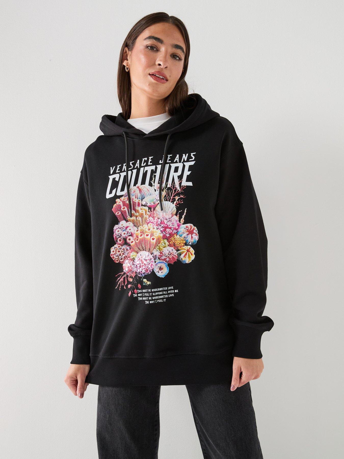 Versace Jeans Couture Sea Life Strass Sweatshirt - Black