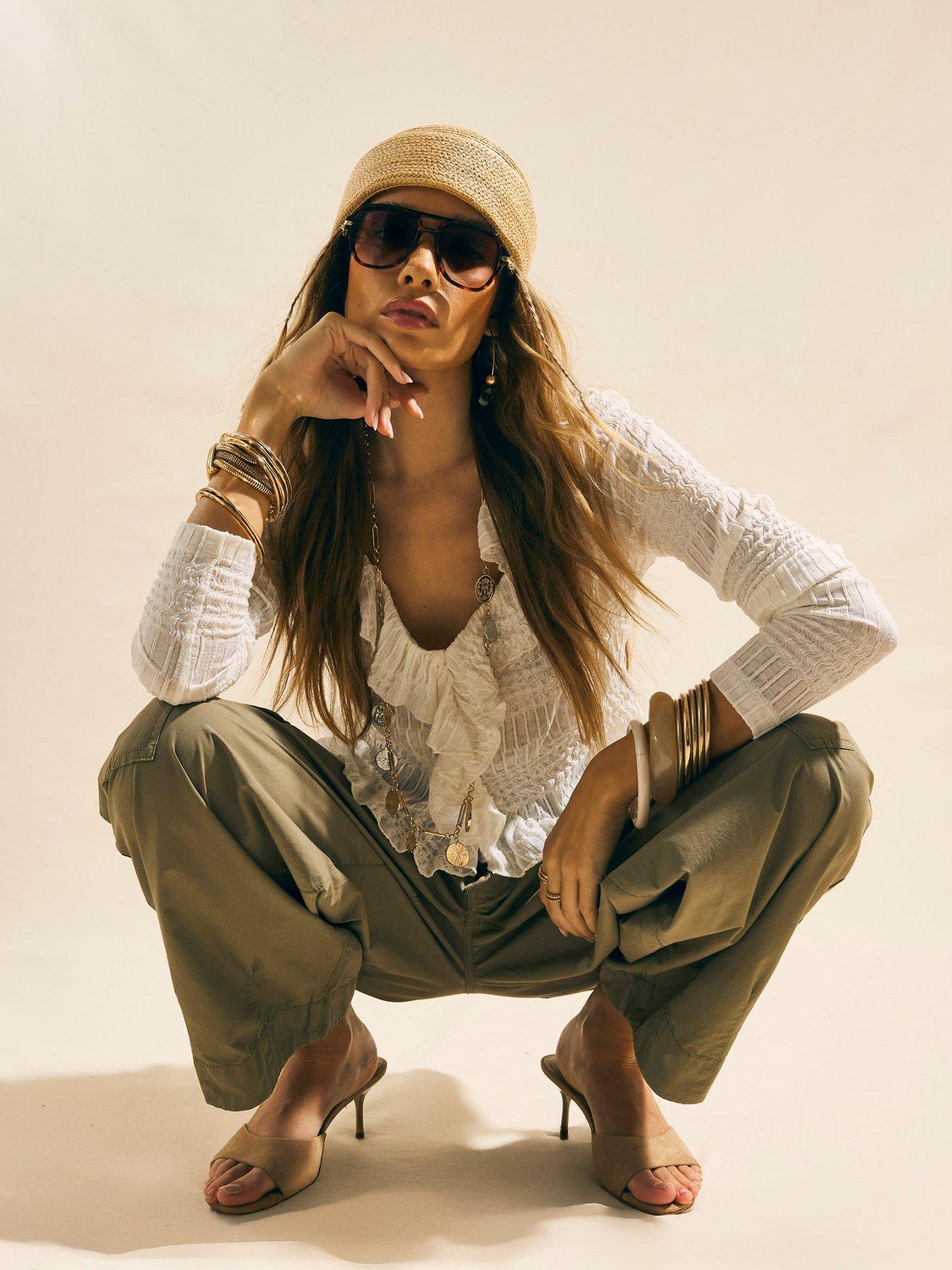 Image 3 of 5 of River Island Straight Leg Cargo - Green