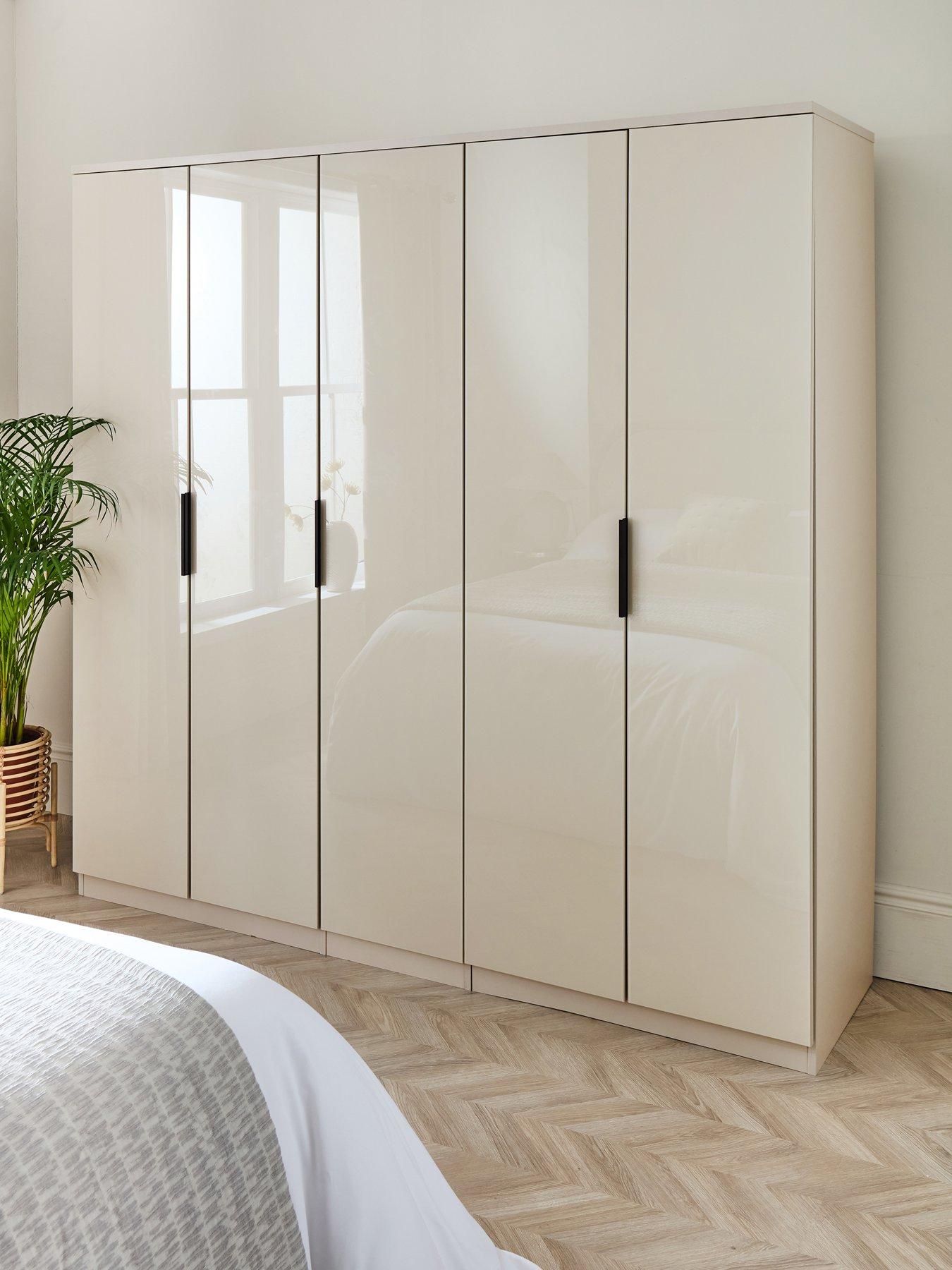 The Very Collection Palma Glass 5 Door Wardrobe