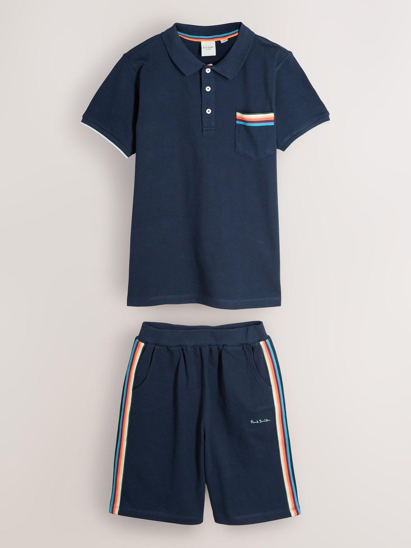 Paul Smith Junior Boys Polo Short Set - Navy