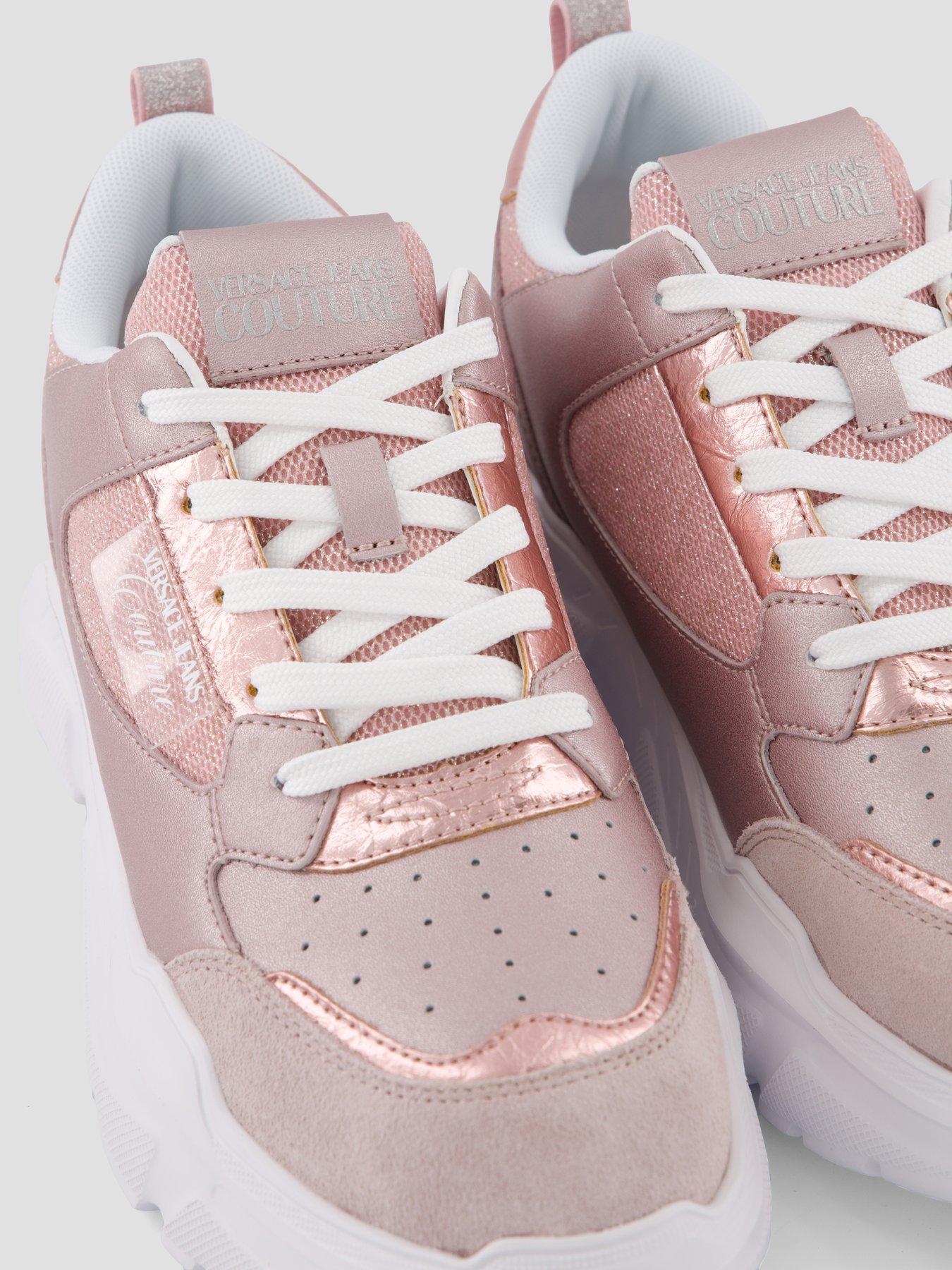 Image 5 of 7 of Versace Jeans Couture Glitter Chunky Trainer - Pink