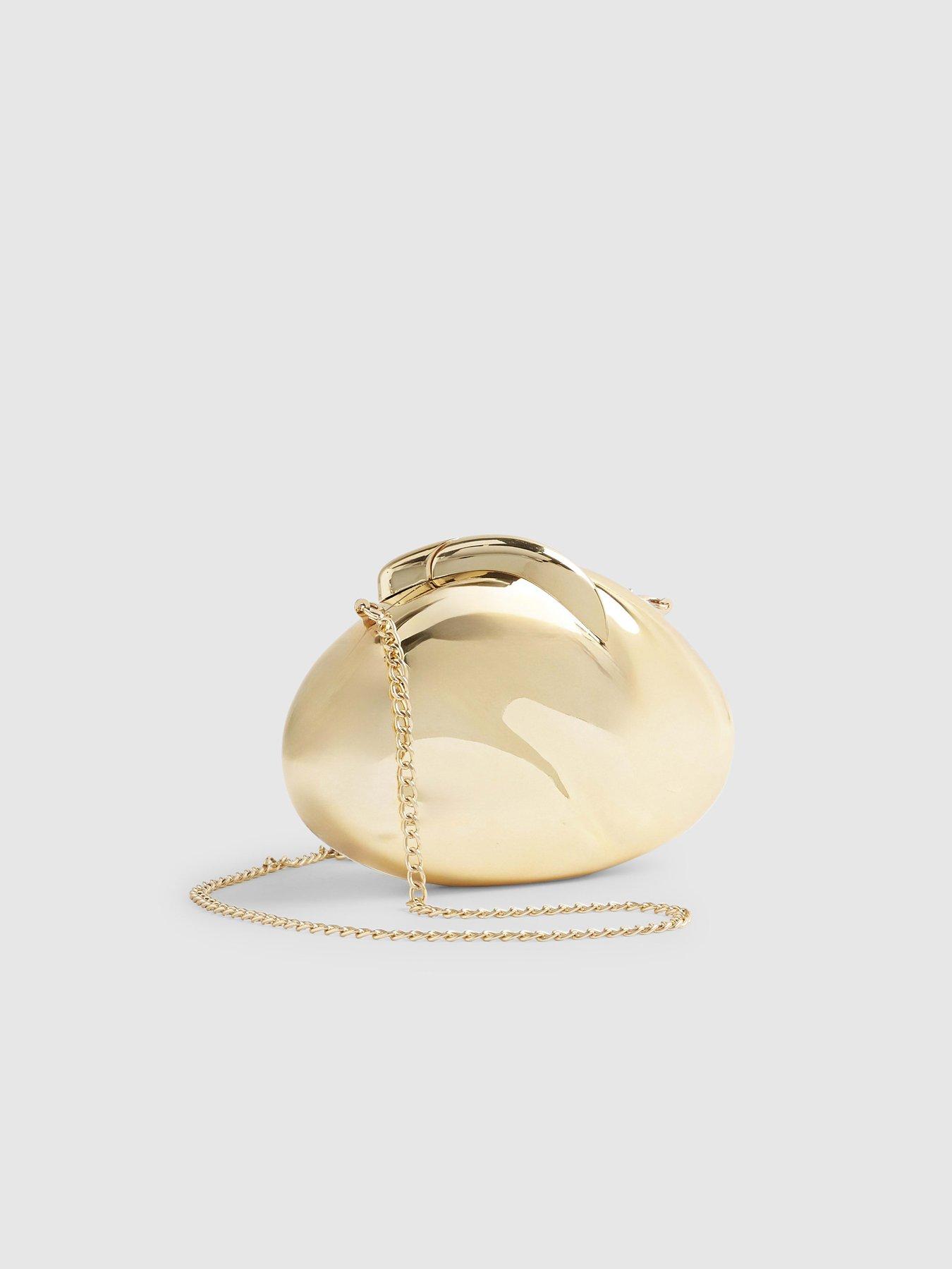 Image 3 of 6 of River Island Hard Shell Clutch Bag - Gold