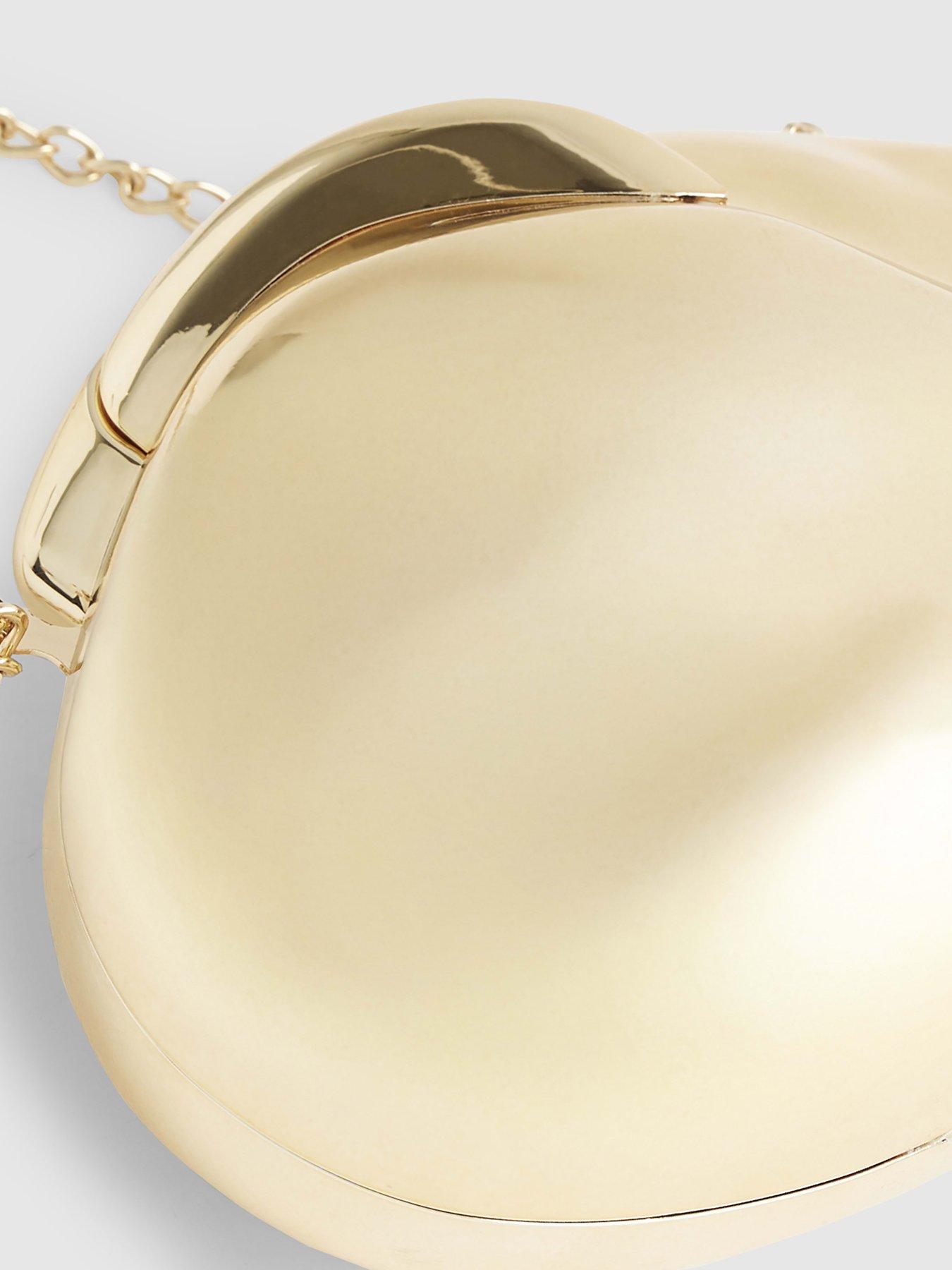 Image 5 of 6 of River Island Hard Shell Clutch Bag - Gold