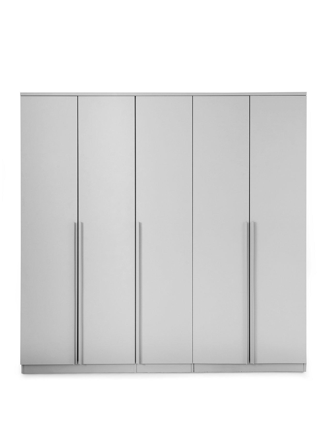 Image 2 of 7 of The Very Collection Murcia 5 Door Wardrobe - White