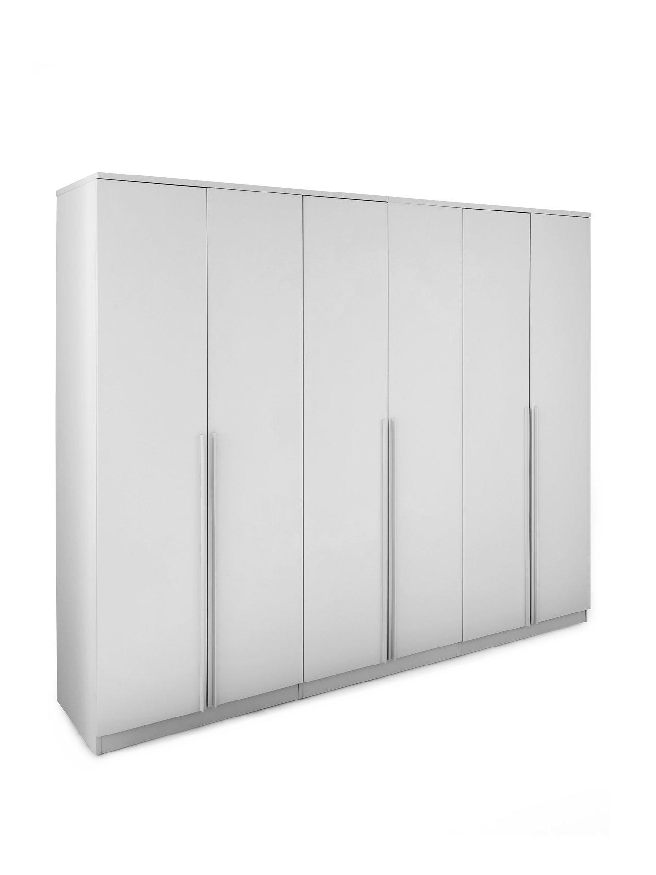 Image 3 of 7 of The Very Collection Murcia 6 Door Wardrobe - White