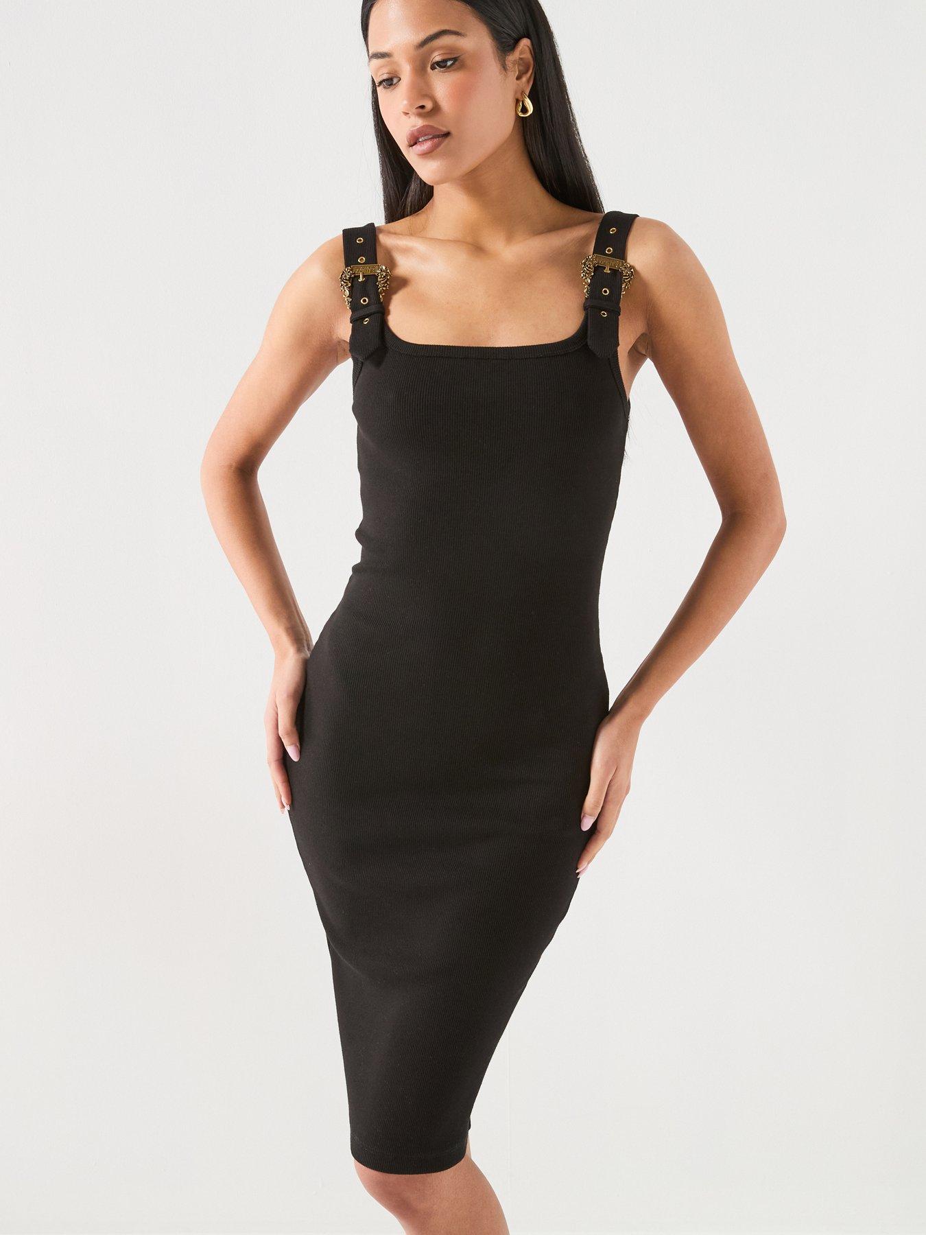 Versace Jeans Couture Buckle Strap Dress - Black