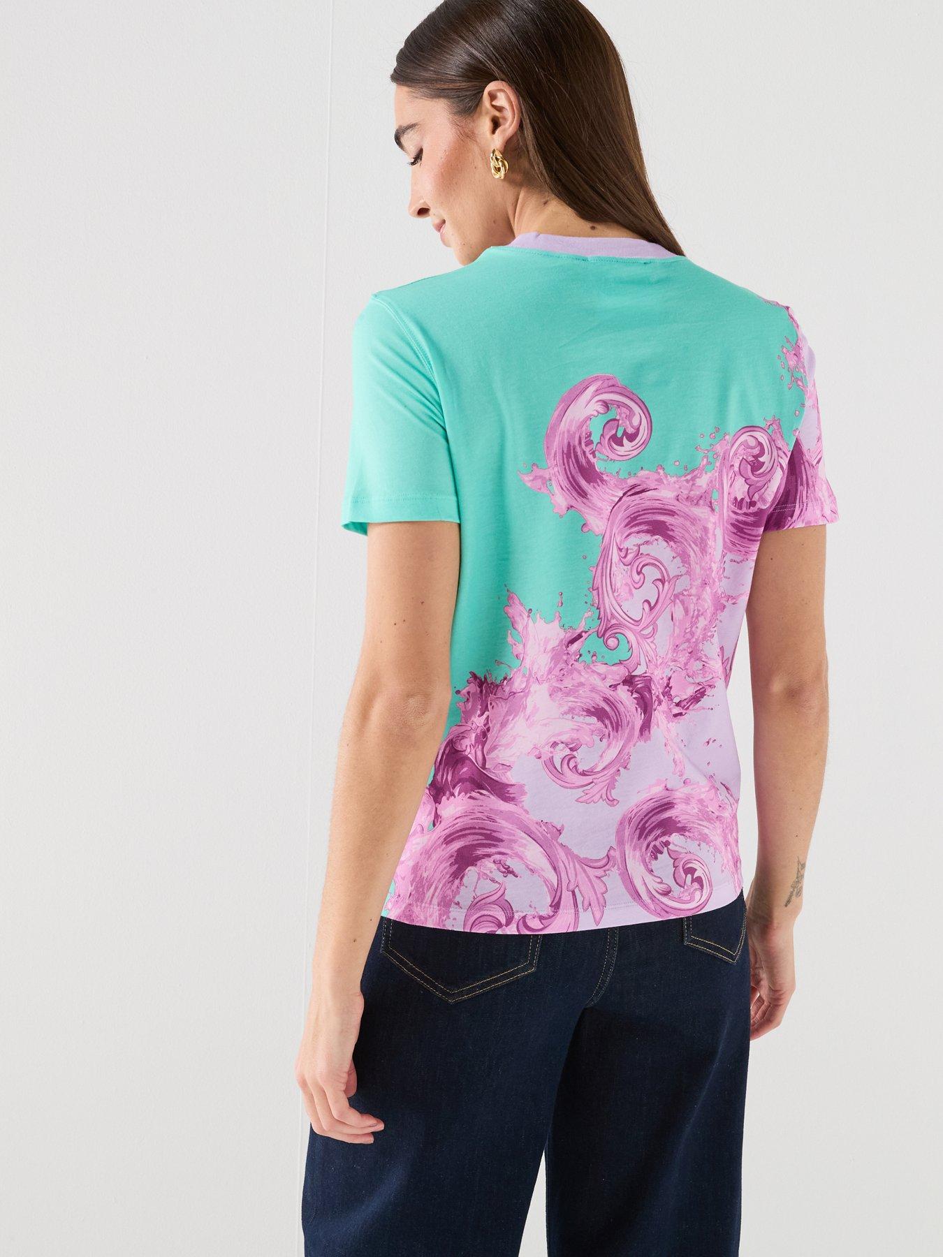Image 5 of 6 of Versace Jeans Couture Placed T-Shirt - Purple