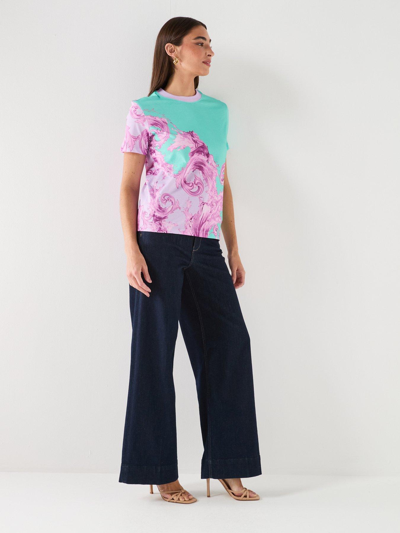Image 6 of 6 of Versace Jeans Couture Placed T-Shirt - Purple